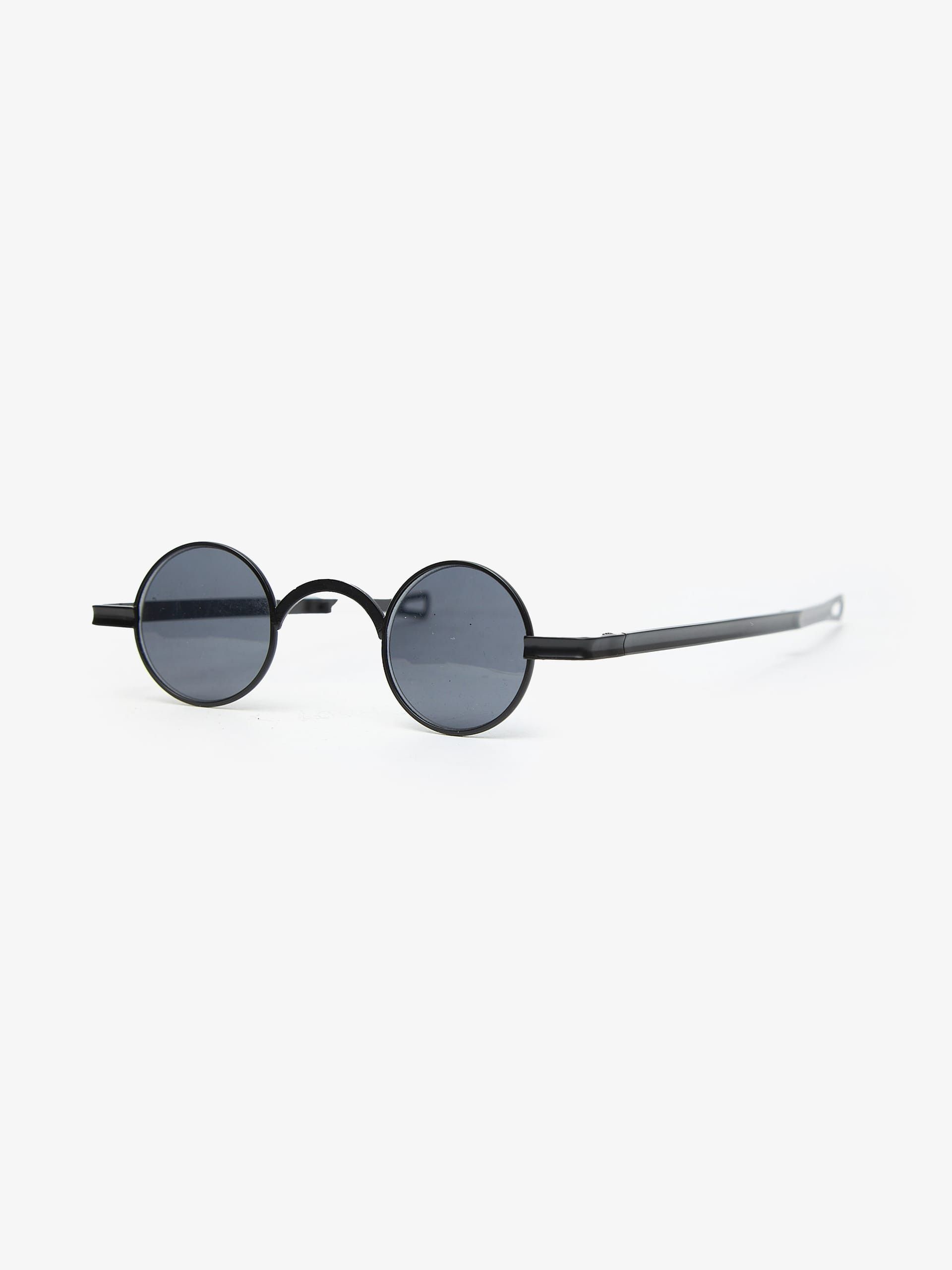 Vintage Black Thin Round Sunglasses Size ONE SIZE - 2 Thumbnail