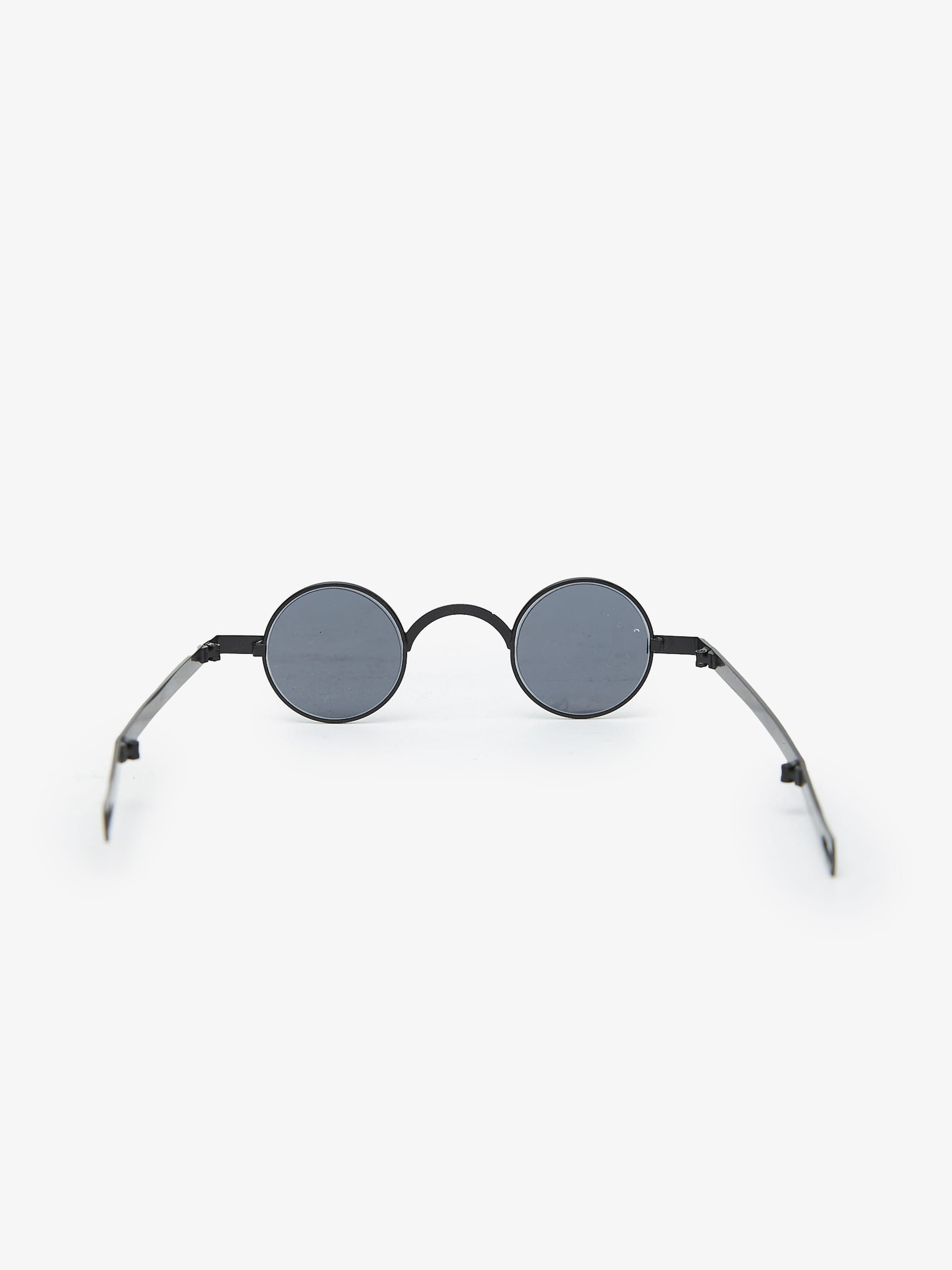 Vintage Black Thin Round Sunglasses Size ONE SIZE - 3 Thumbnail