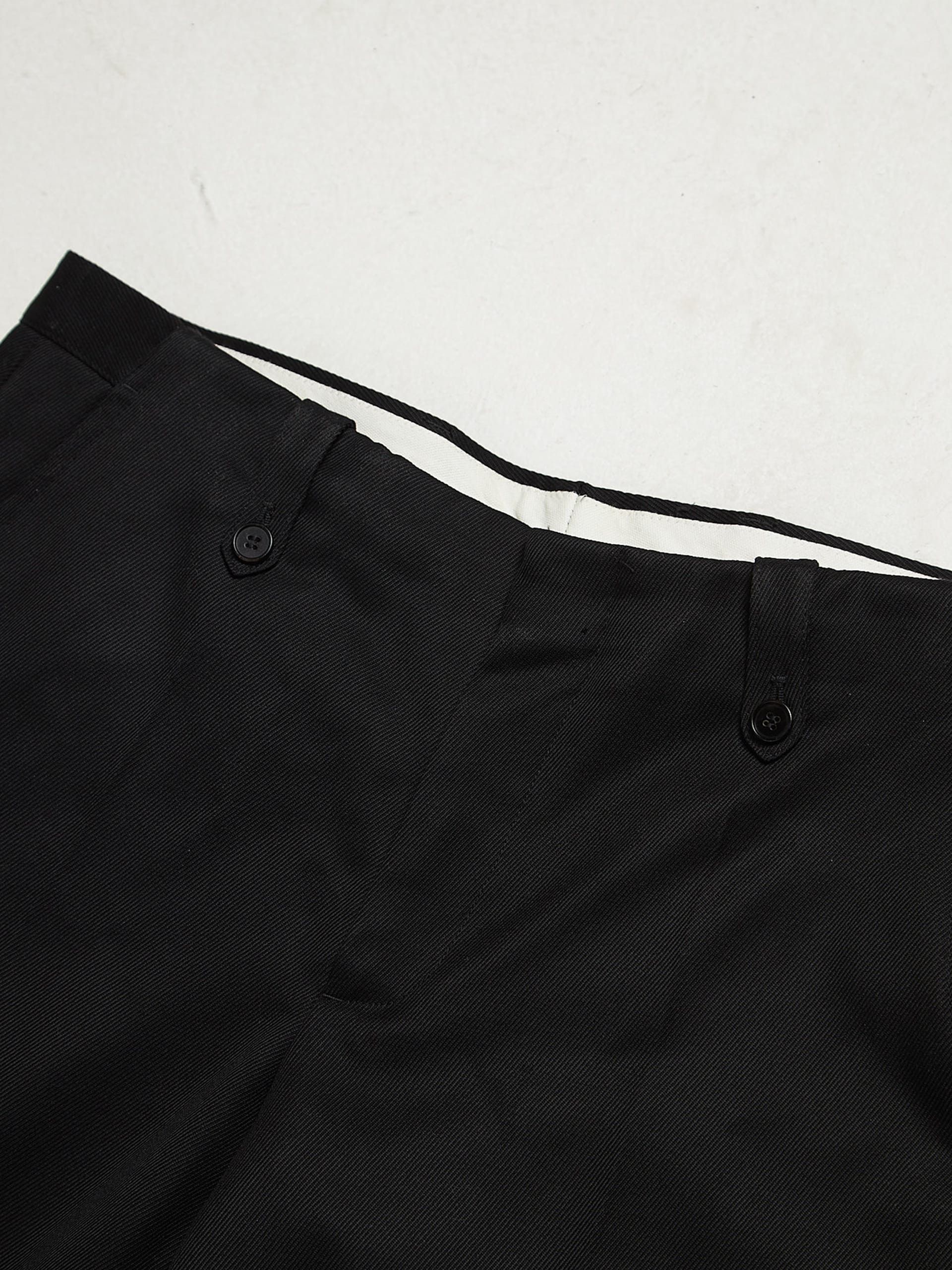 Maison Margiela Black Pleated Formal Wool Trousers Size US 34 / EU 50 - 3 Thumbnail