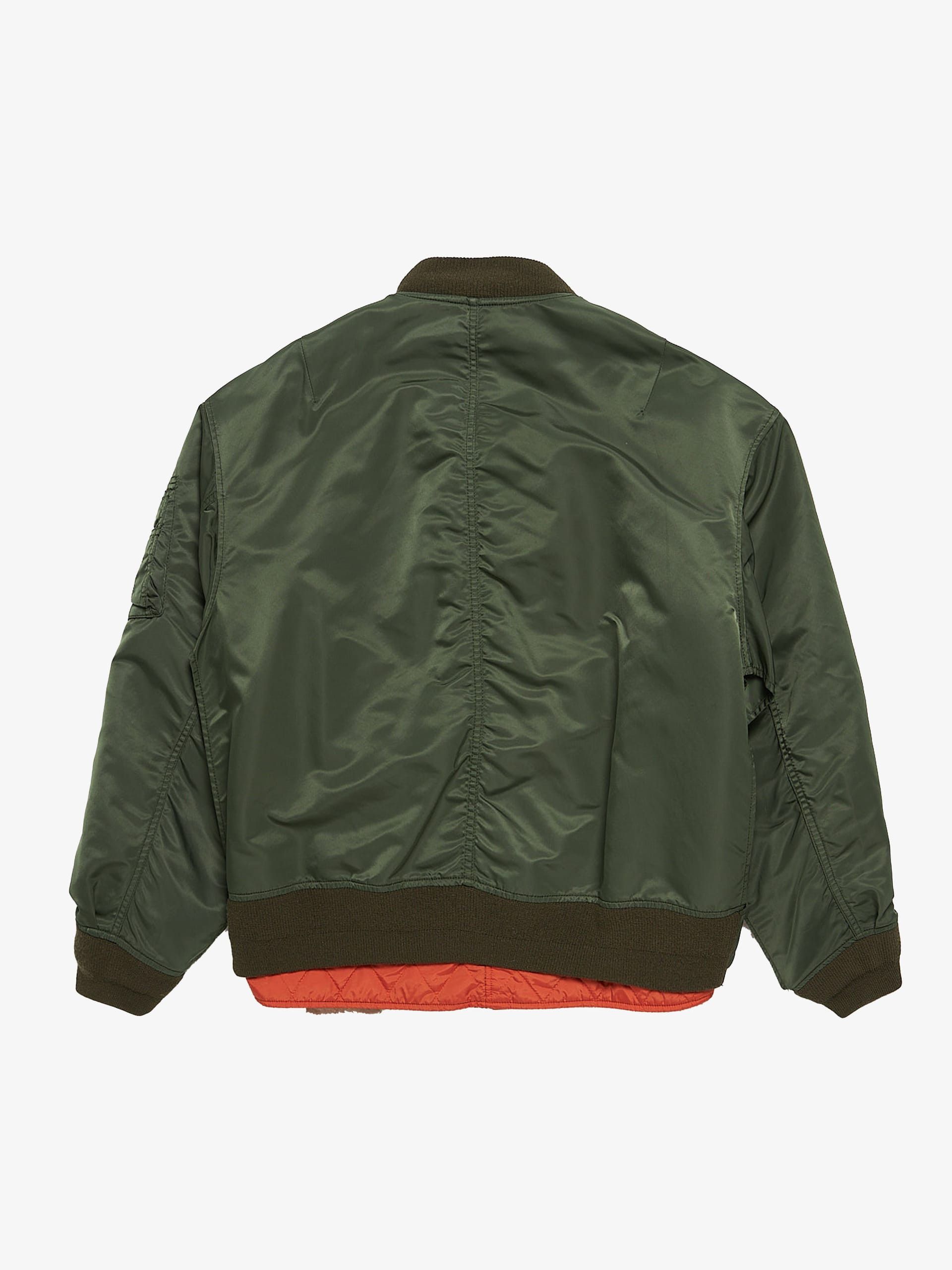Maison MIHARA YASUHIRO Khaki and Orange Double Layered Nylon Bomber Jacket Size US S / EU 44-46 / 1 - 2 Thumbnail