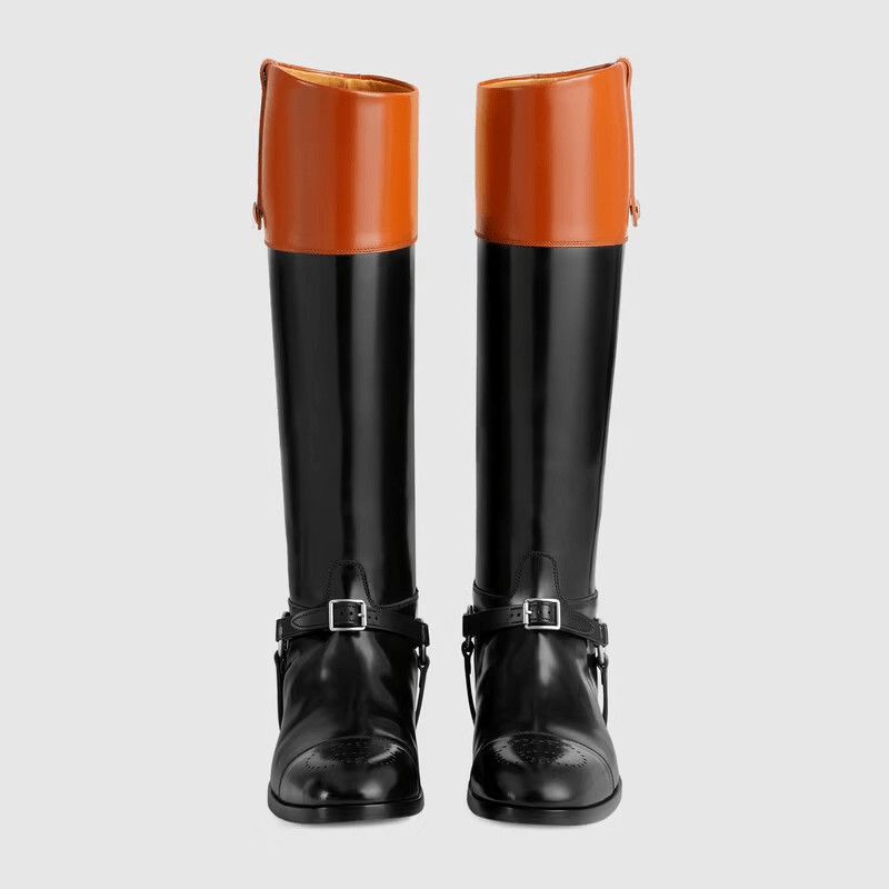 Gucci Web Knee high Boot with Harness Size US 9 / EU 42 - 3 Thumbnail