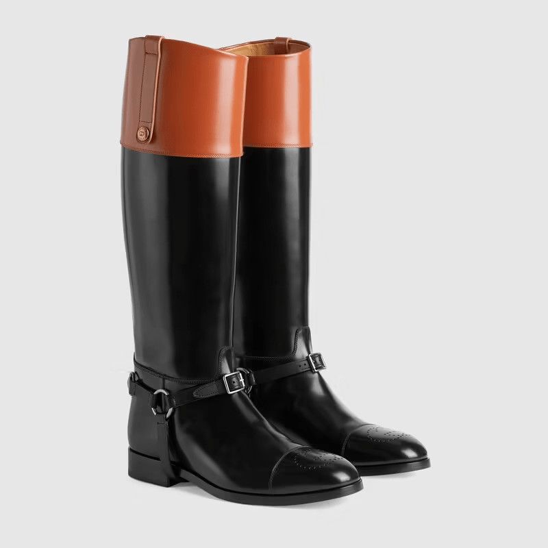 Gucci Web Knee high Boot with Harness Size US 10.5 / EU 43-44 - 2 Thumbnail
