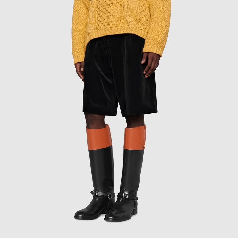 Gucci Web Knee high Boot with Harness Size US 11 / EU 44 - 4 Thumbnail