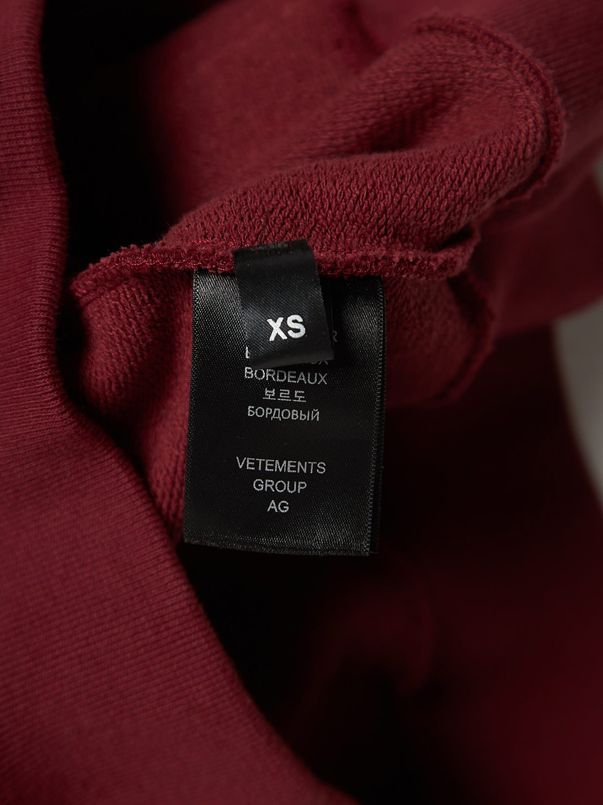 Bordeaux Pentagram Logo Printed Oversized Cotton Brlrnd Hoodie