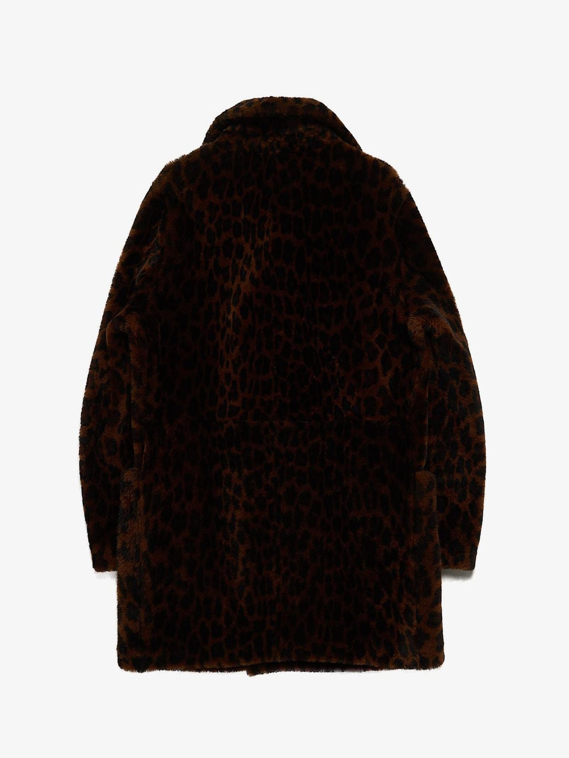 Saint Laurent Paris Brown Leoprinted Double Breasted Shearling Coat Size US M / EU 48-50 / 2 - 2 Thumbnail