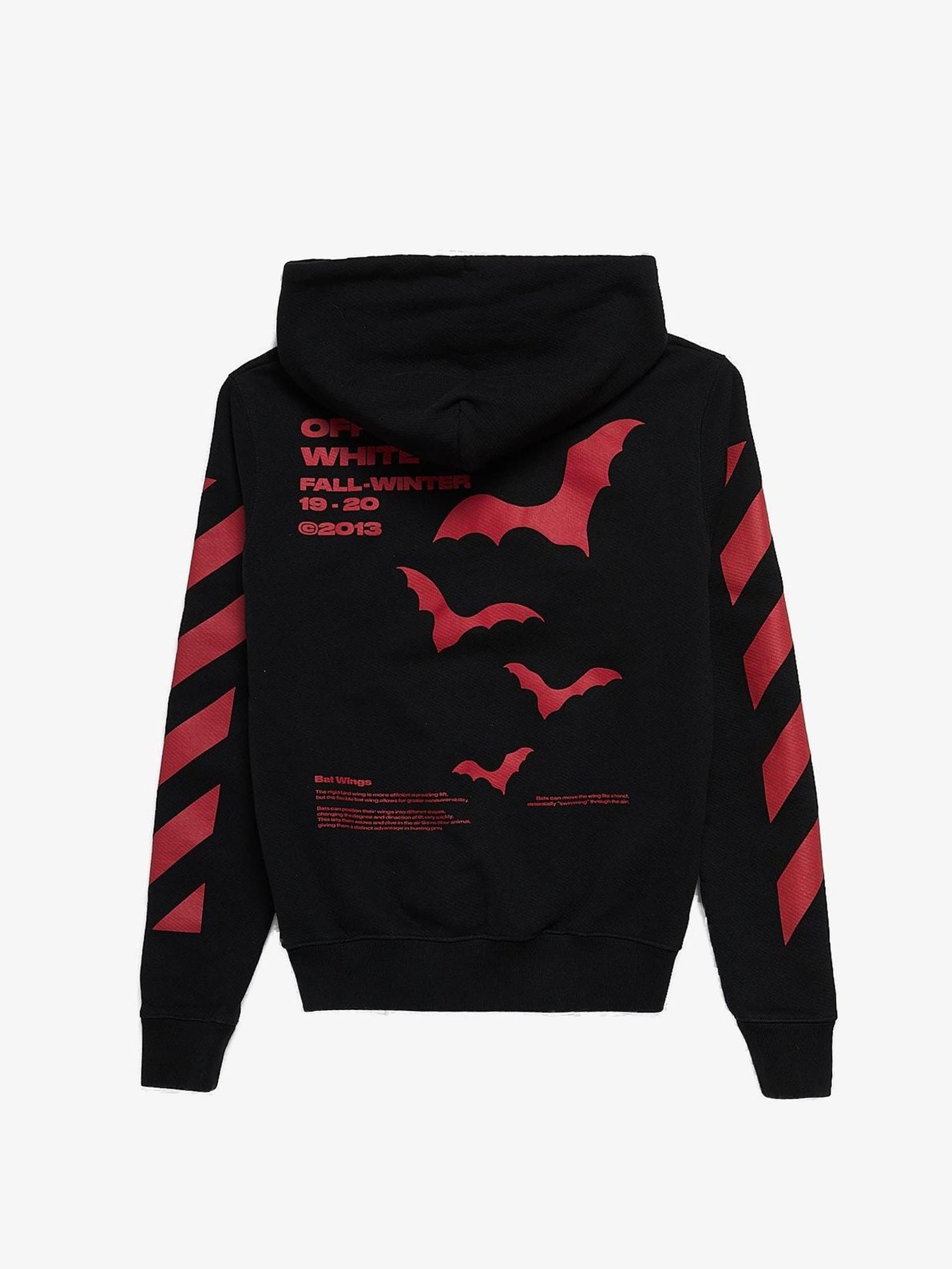 Off white hoodie red and black hotsell