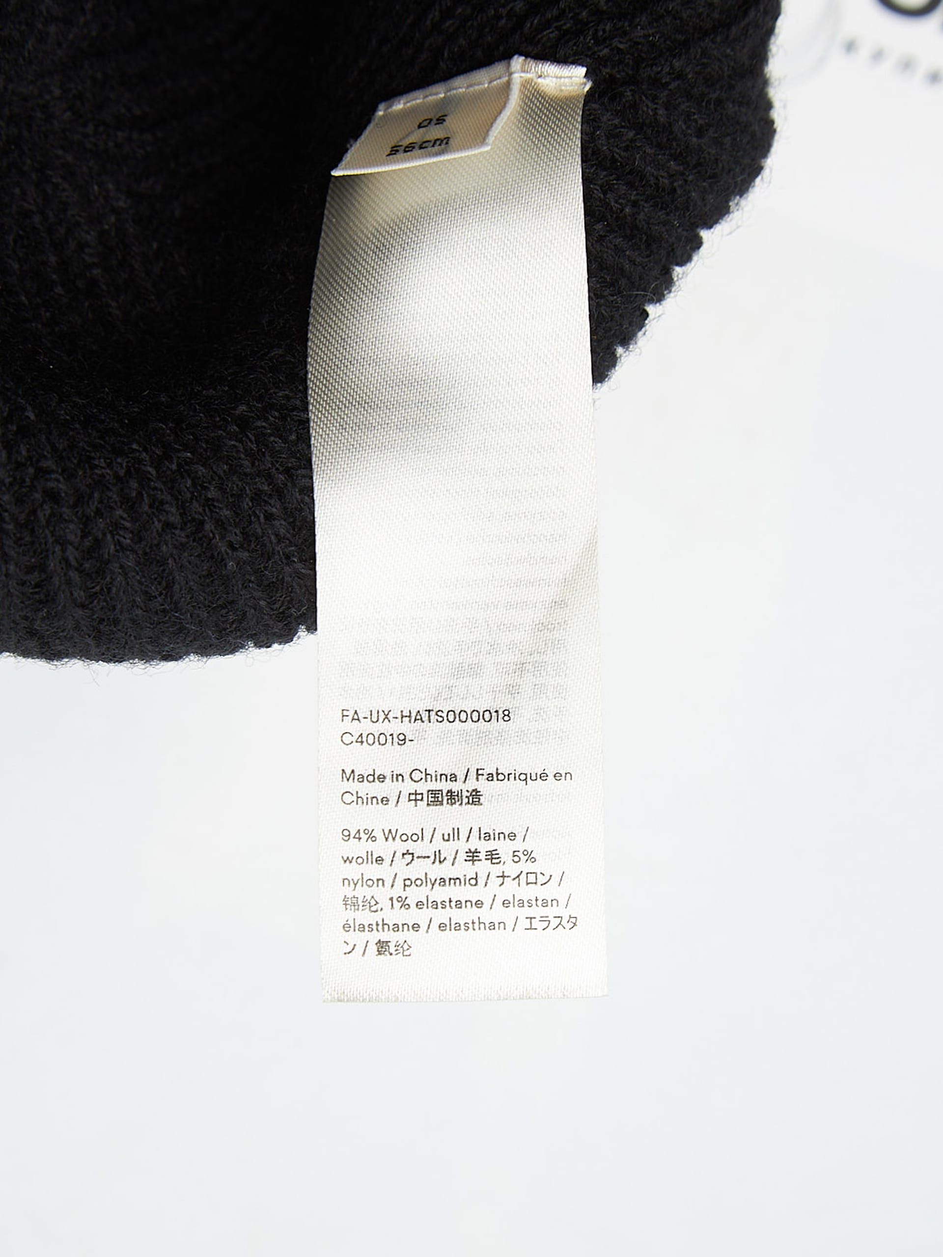 Acne Studios Black Logo Patched Woolen Beanie Size ONE SIZE - 4 Thumbnail