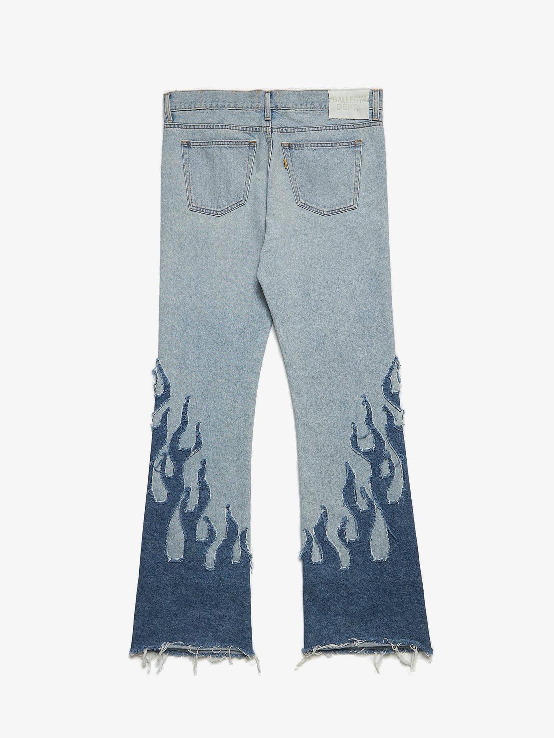 Gallery Dept. Blue Denim Fire Jeans Size US 34 / EU 50 - 2 Thumbnail