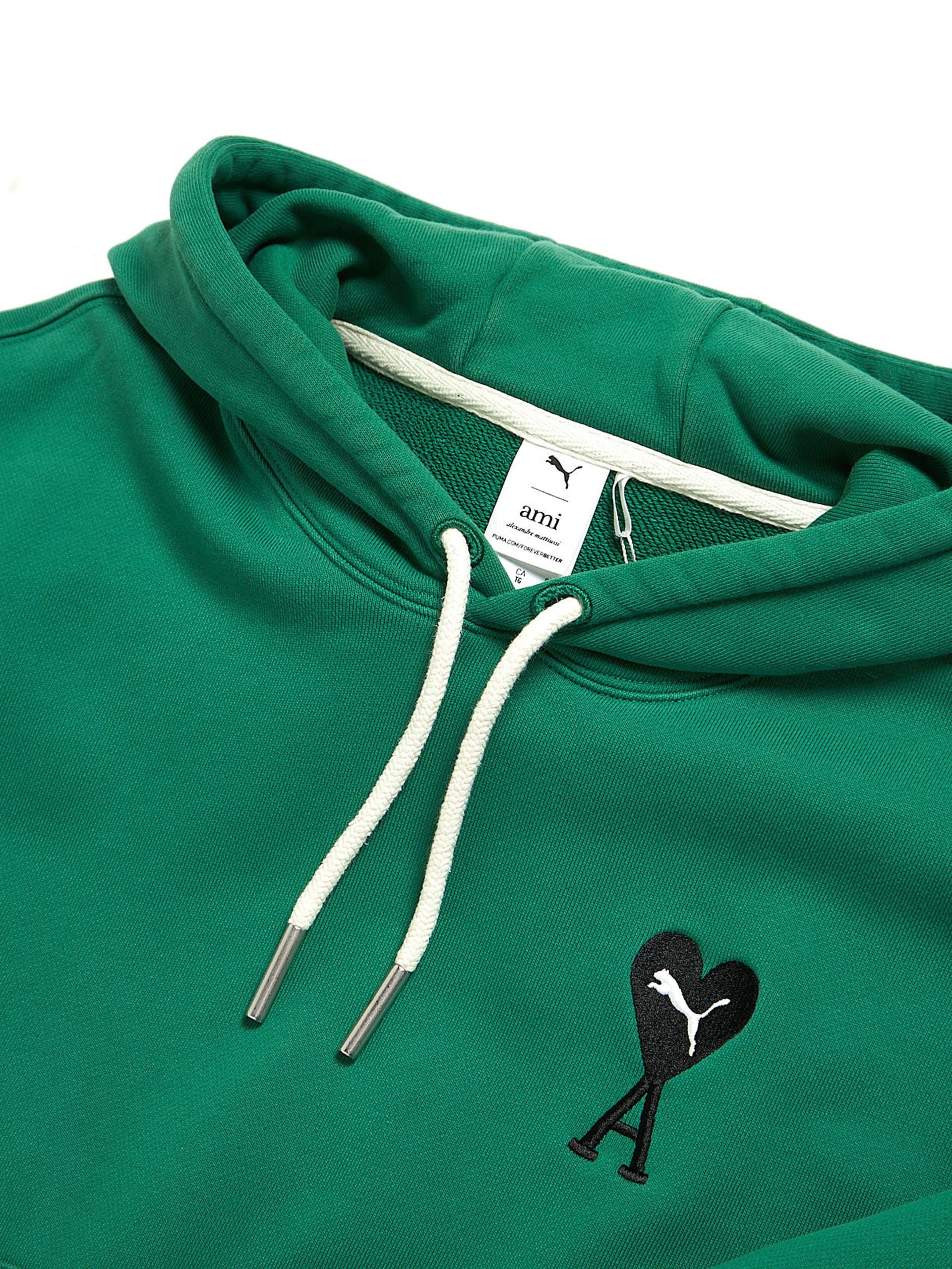 AMI Green Logo Embossed Cotton Hoodie Size US XL / EU 56 / 4 - 3 Thumbnail