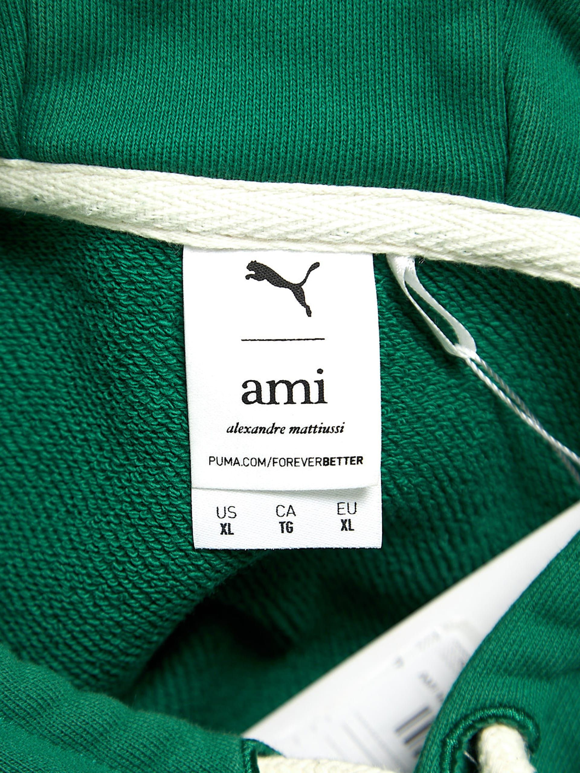 AMI Green Logo Embossed Cotton Hoodie Size US XL / EU 56 / 4 - 6 Thumbnail