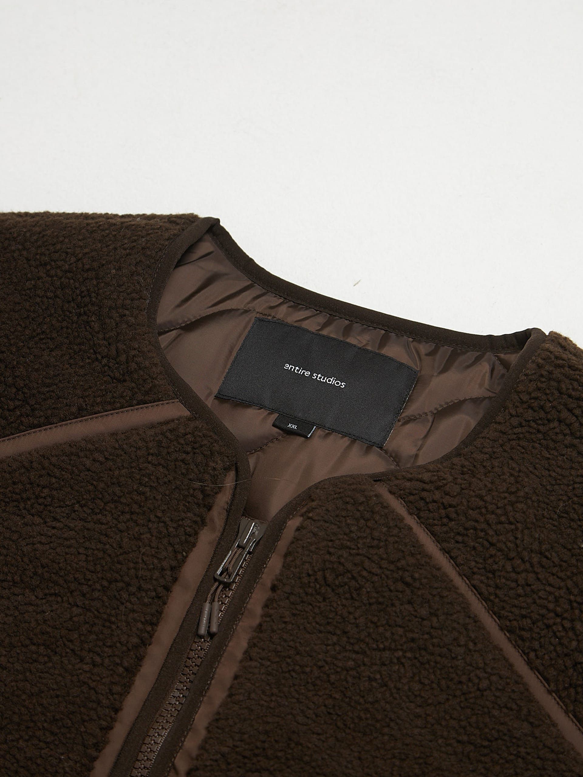 Entire Studios Brown Quilted Zipped Fleece Polyester Vest Size US XL / EU 56 / 4 - 3 Thumbnail