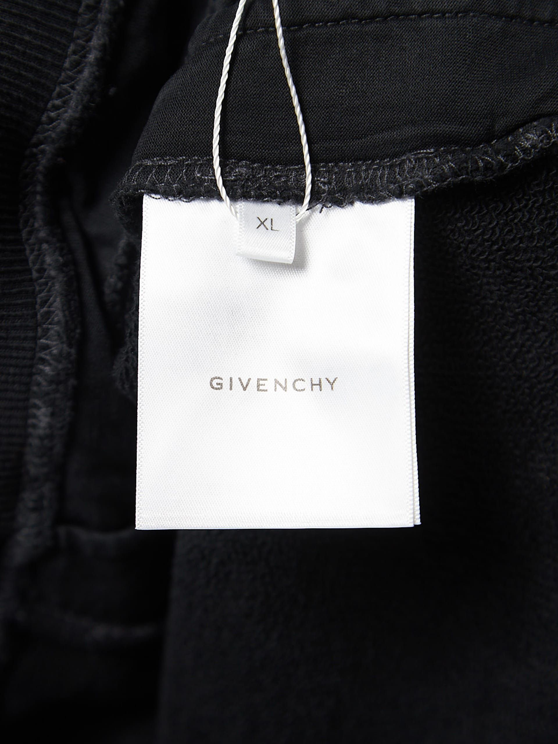 Givenchy Washed Black Multi Logo Printed Cotton Hoodie Size US XL / EU 56 / 4 - 4 Thumbnail