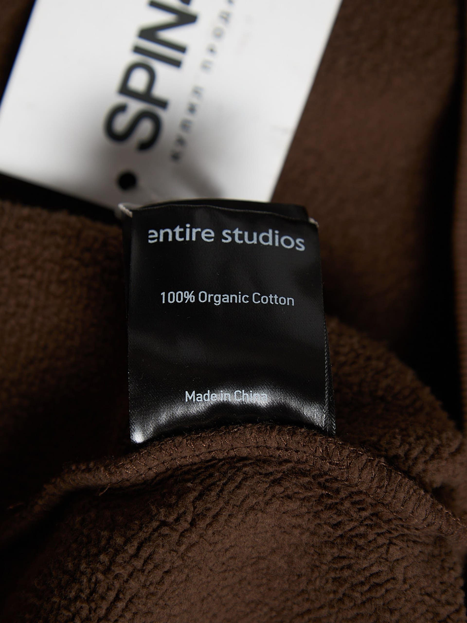 Brown Boxy Crewneck Cotton Sweatshirt