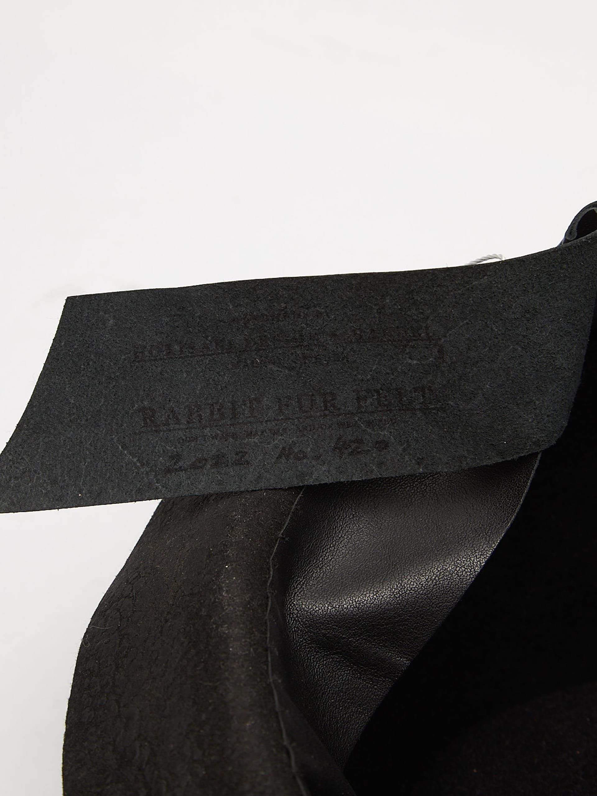 Horisaki Black Waxed Fedora Hat Size ONE SIZE - 4 Thumbnail