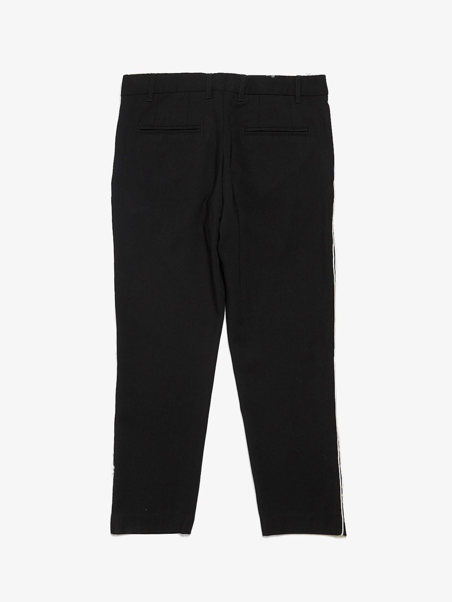 Ann Demeulemeester Black Side Striped Fleece Wool Trousers Size US 33 - 2 Thumbnail