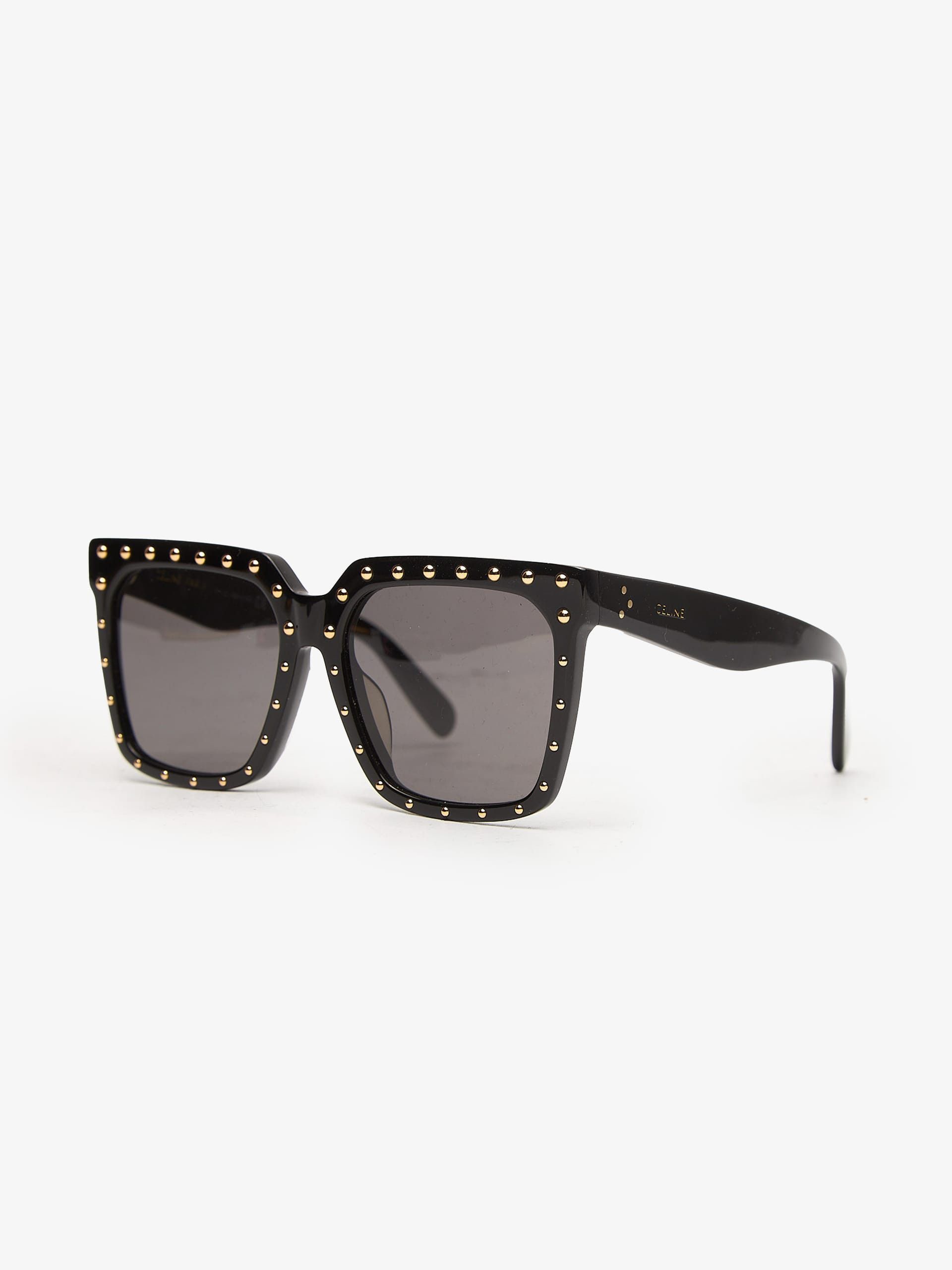 Celine Black Studded Square Sunglasses Size ONE SIZE - 2 Thumbnail