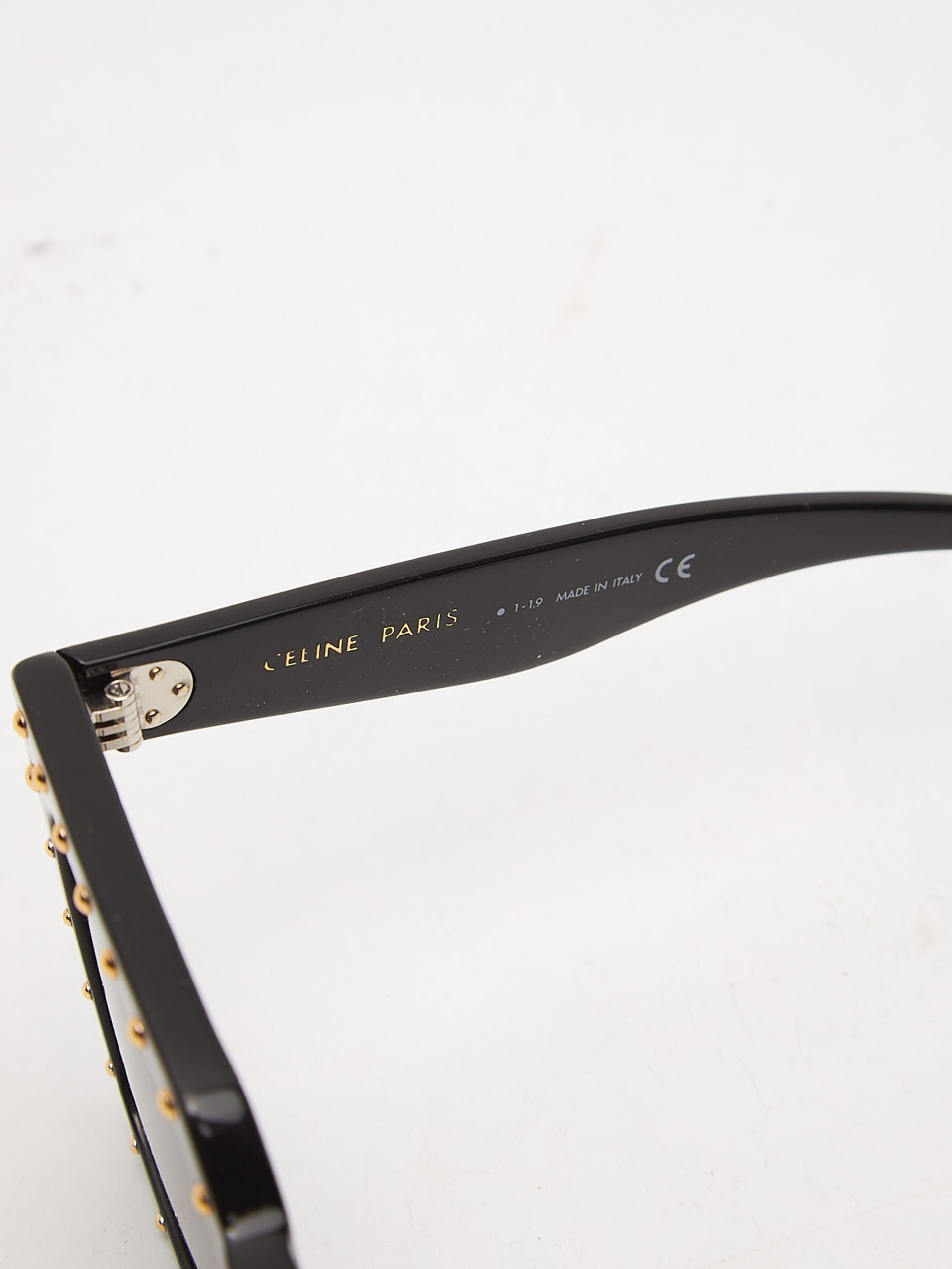 Celine Black Studded Square Sunglasses Size ONE SIZE - 4 Thumbnail