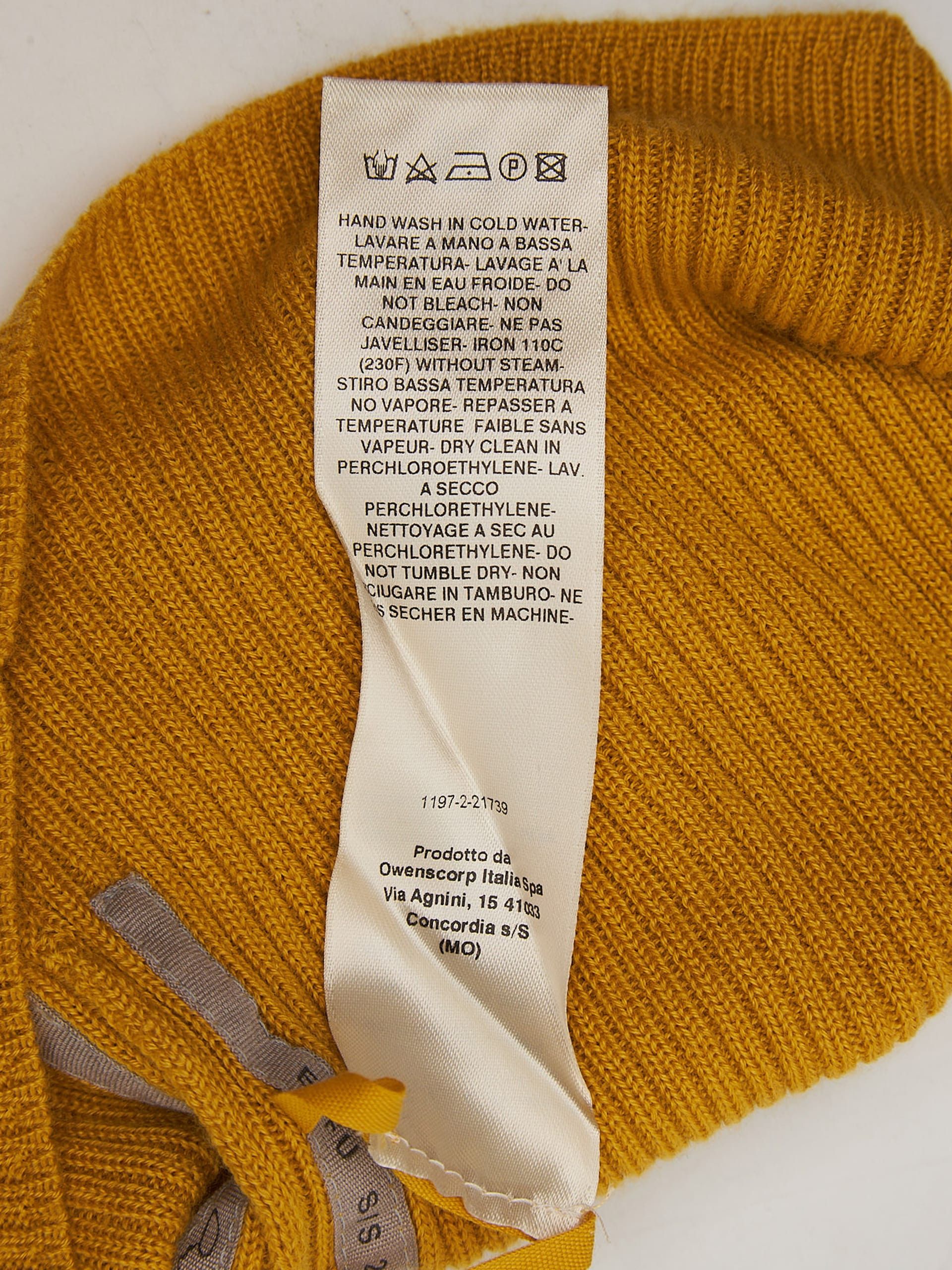 Rick Owens Lemon Cashmere Beanie Size ONE SIZE - 4 Thumbnail
