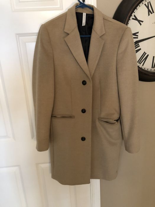 Zara Tan Wool Coat | Grailed