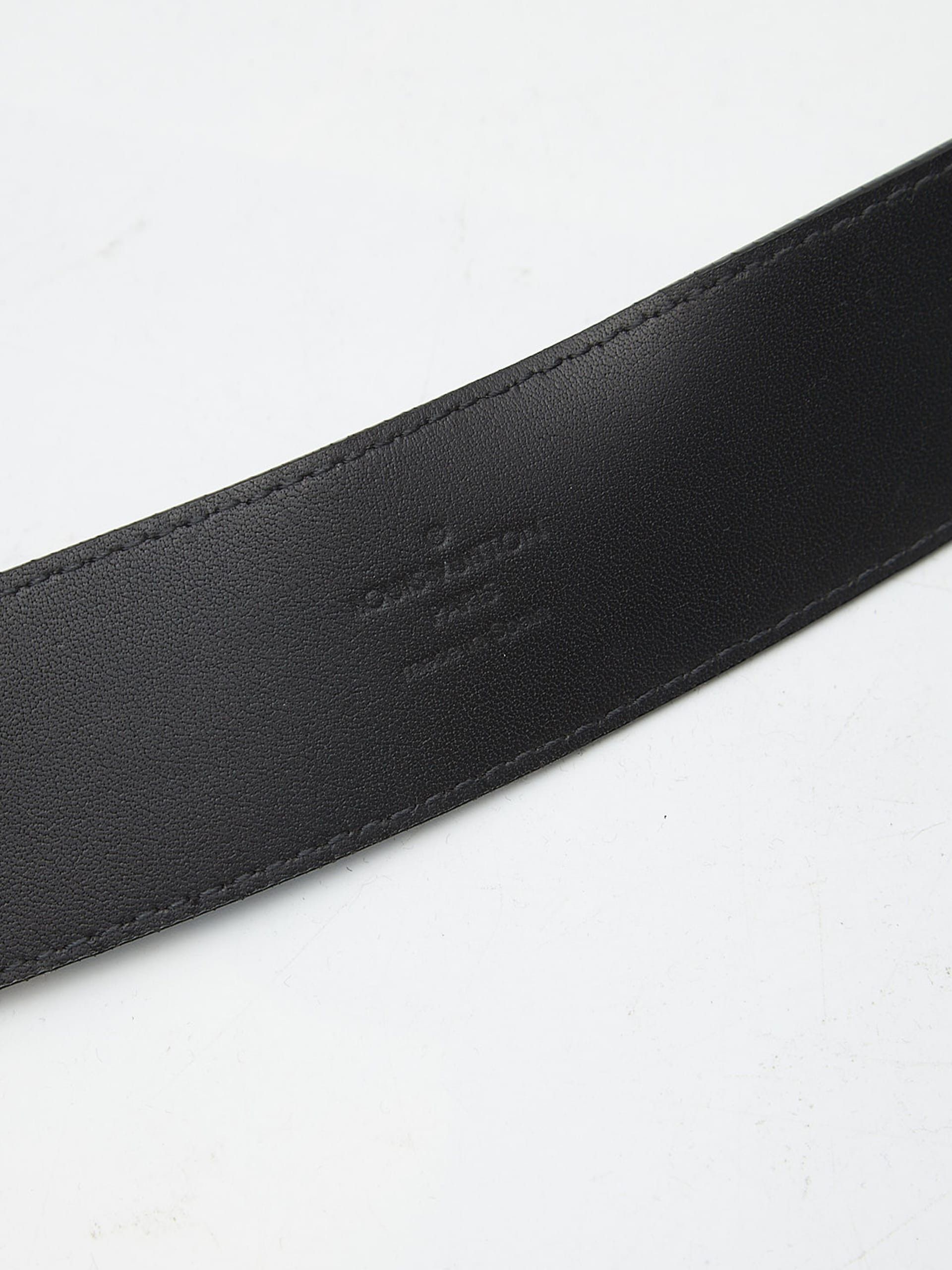 Louis Vuitton Full Black Leather Logo Buckle Belt Size ONE SIZE - 4 Thumbnail