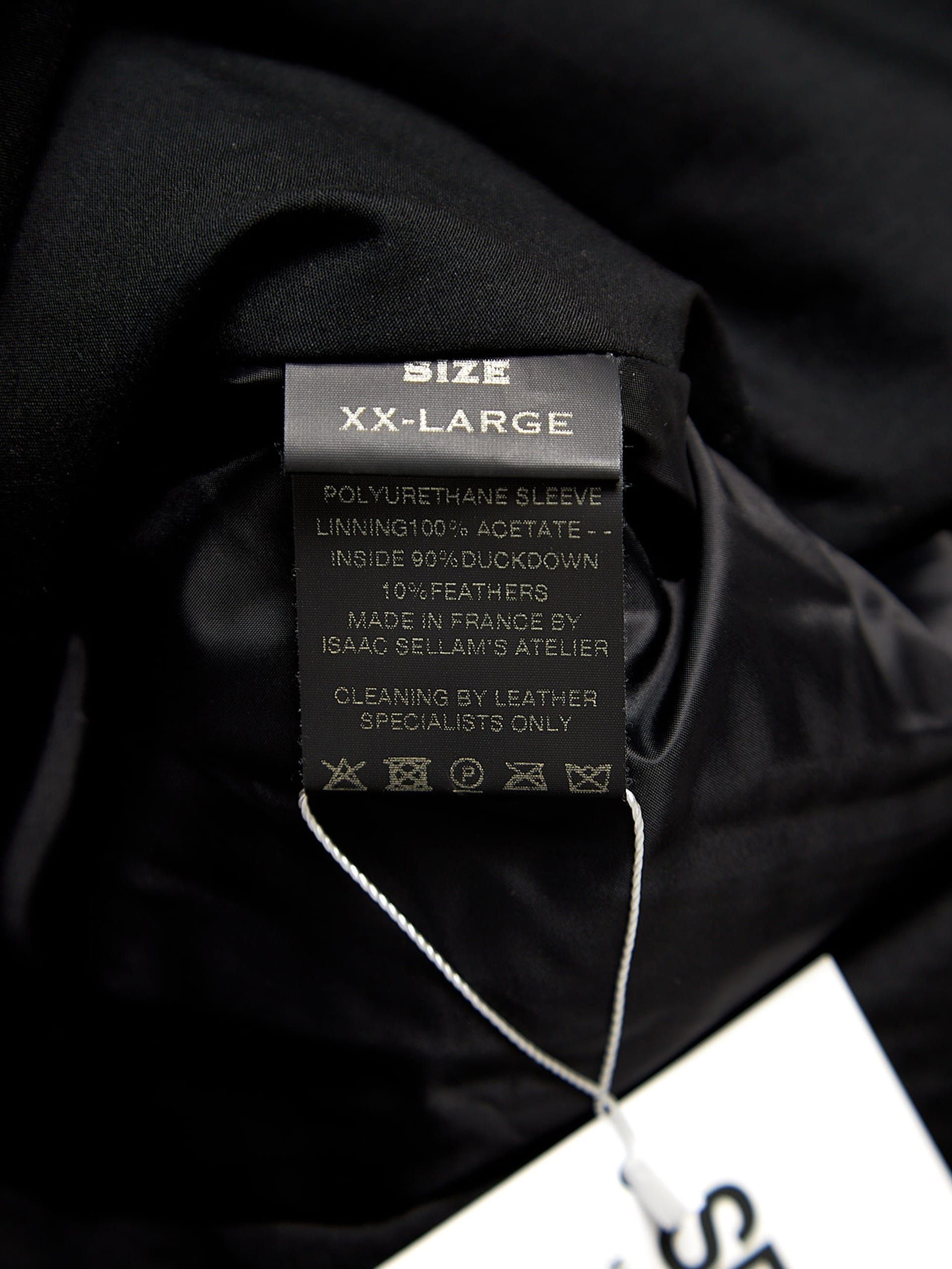 Isaac Sellam Experience Gray Scar Stitched Leather Downjacket Size US XXL / EU 58 / 5 - 4 Thumbnail