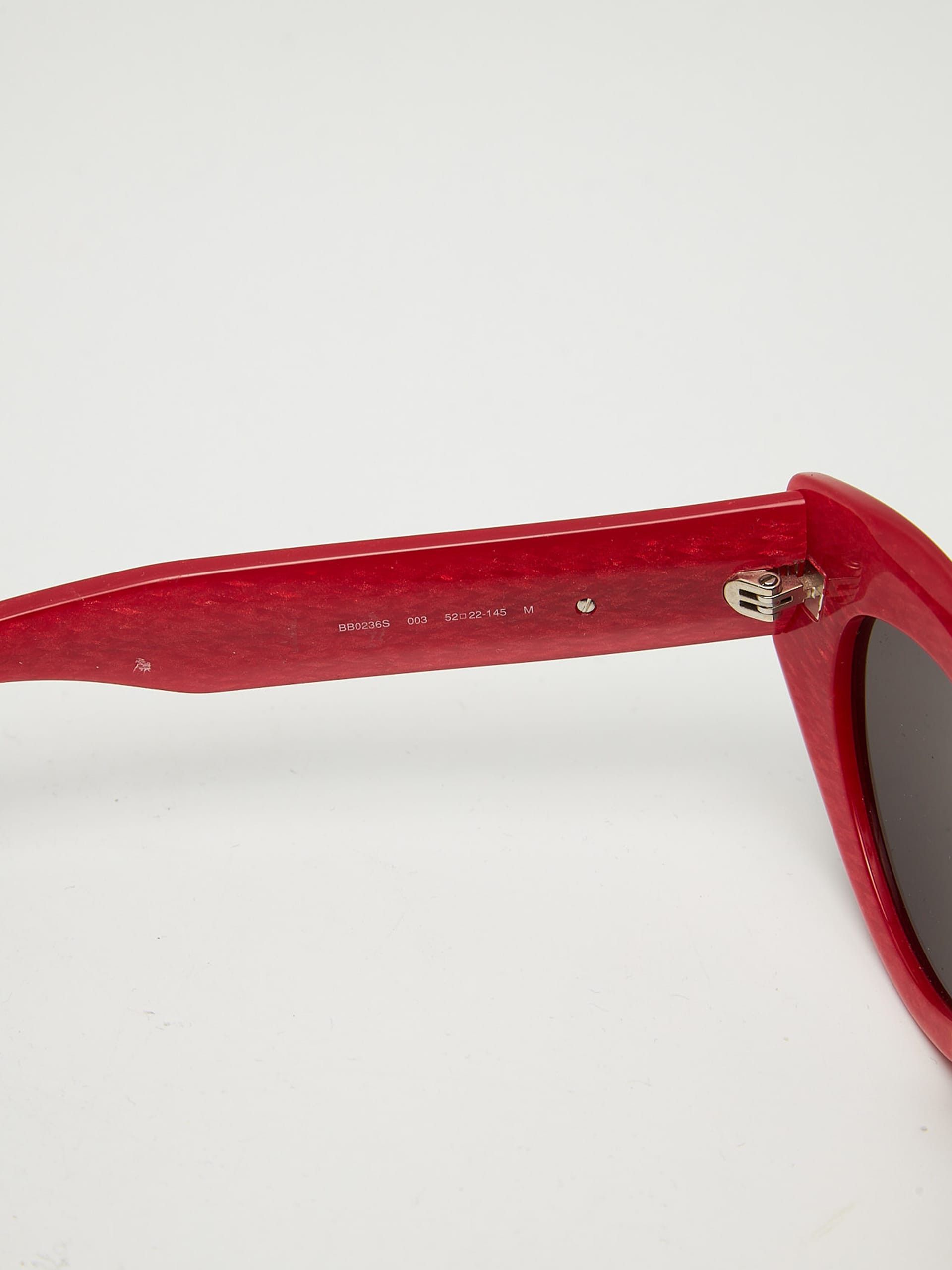 Balenciaga Red Shiny Sunglasses Size ONE SIZE - 5 Thumbnail
