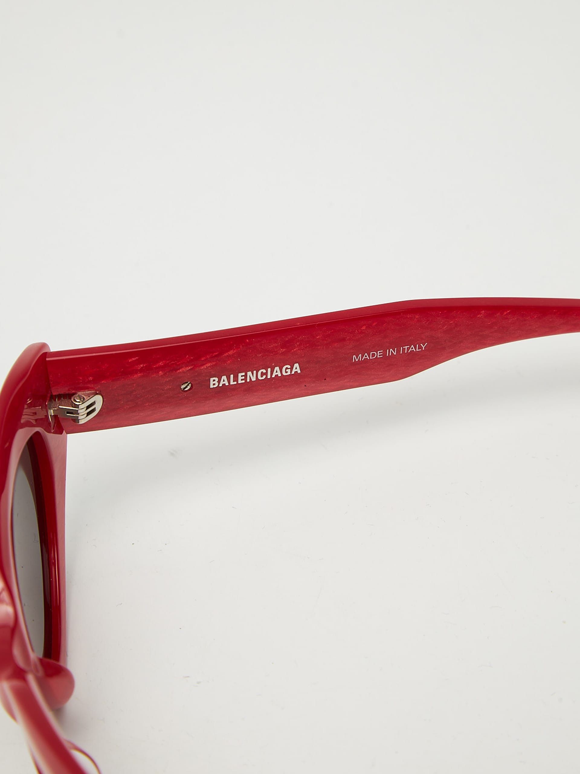 Balenciaga Red Shiny Sunglasses Size ONE SIZE - 4 Thumbnail