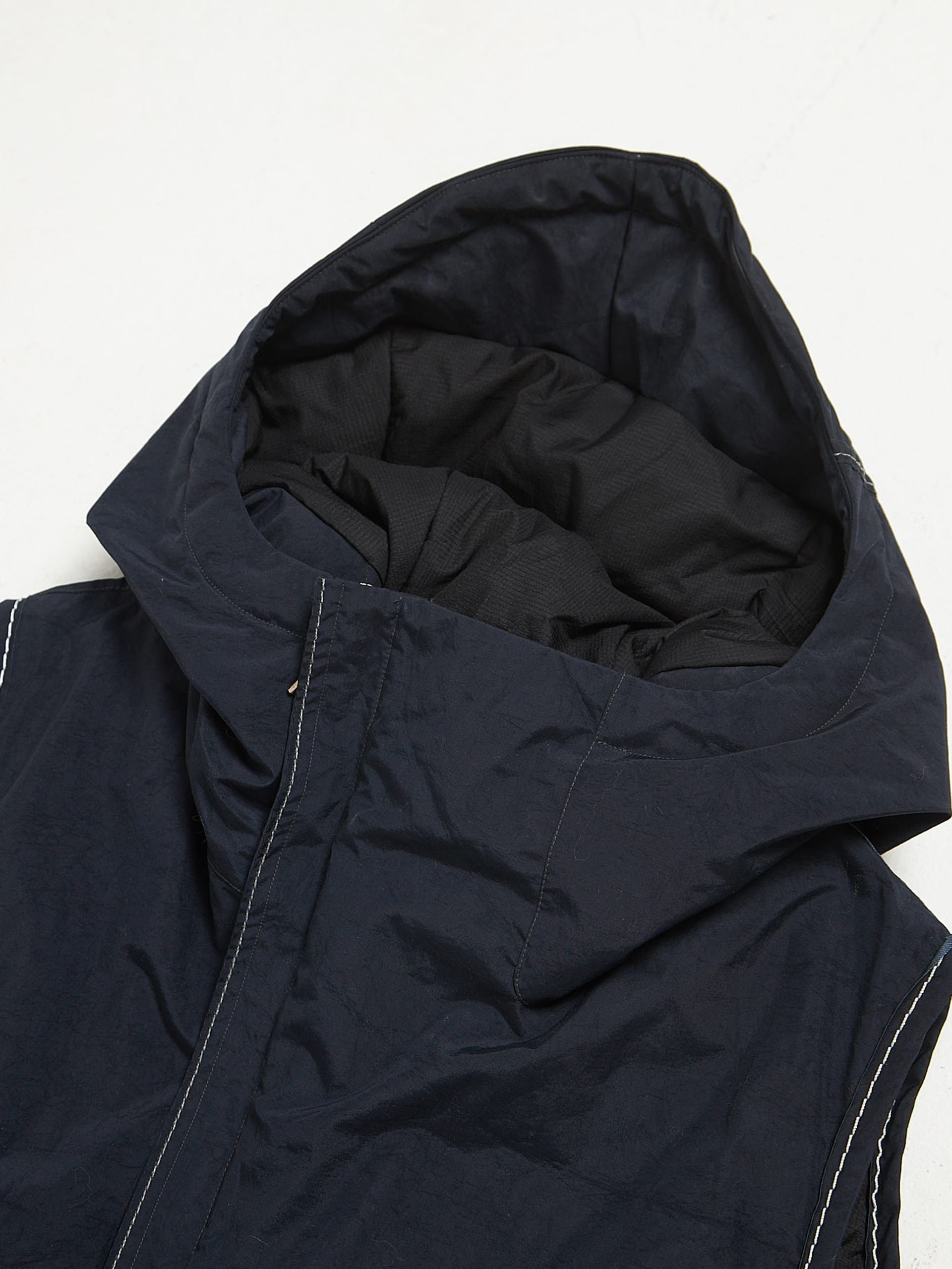 Taichi Murakami Indigo 3 Layer Waterproof Primaloft Hooded Nylon Vest Size US XXL / EU 58 / 5 - 3 Thumbnail