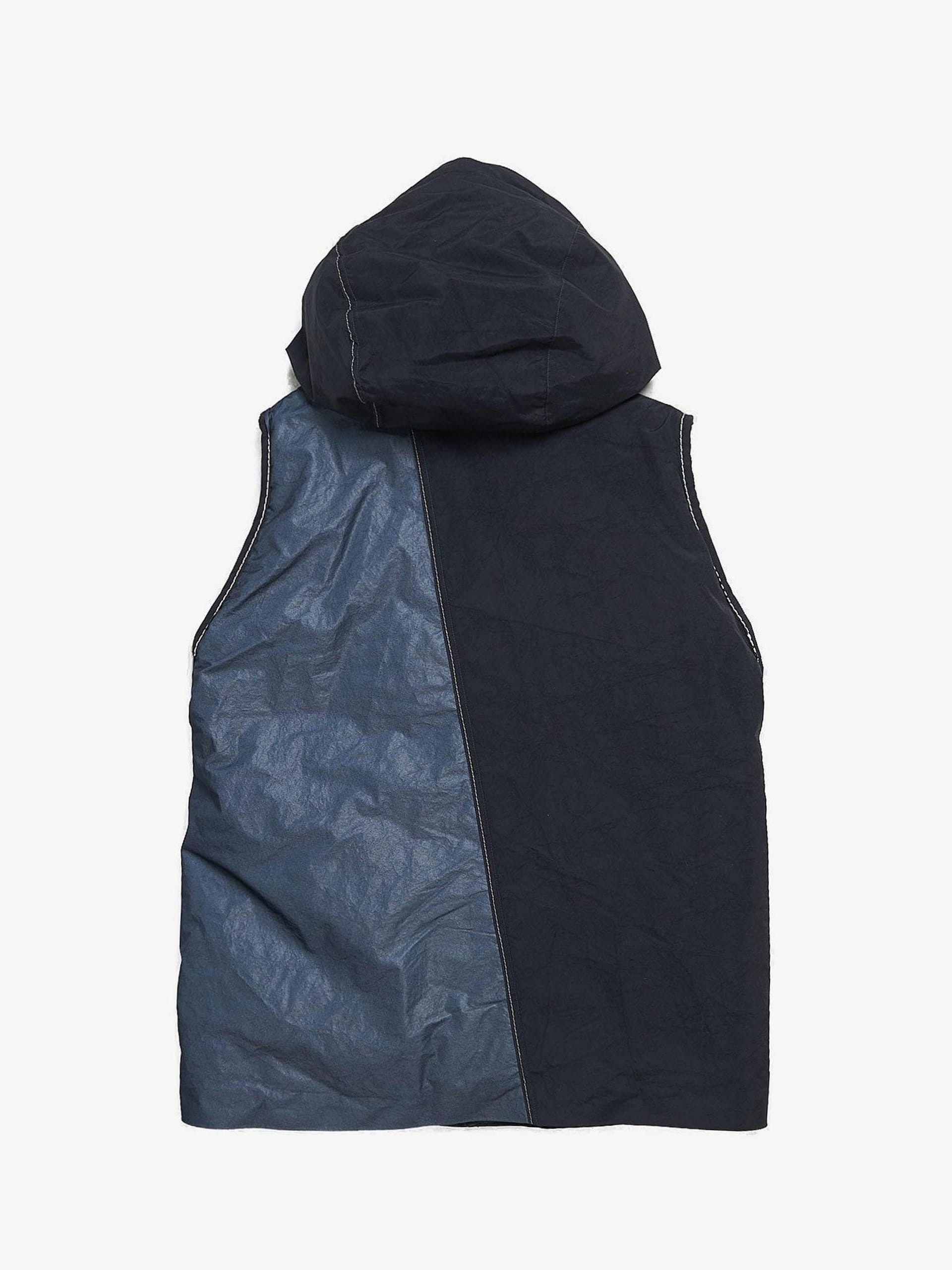 Taichi Murakami Indigo 3 Layer Waterproof Primaloft Hooded Nylon Vest Size US XXL / EU 58 / 5 - 2 Thumbnail