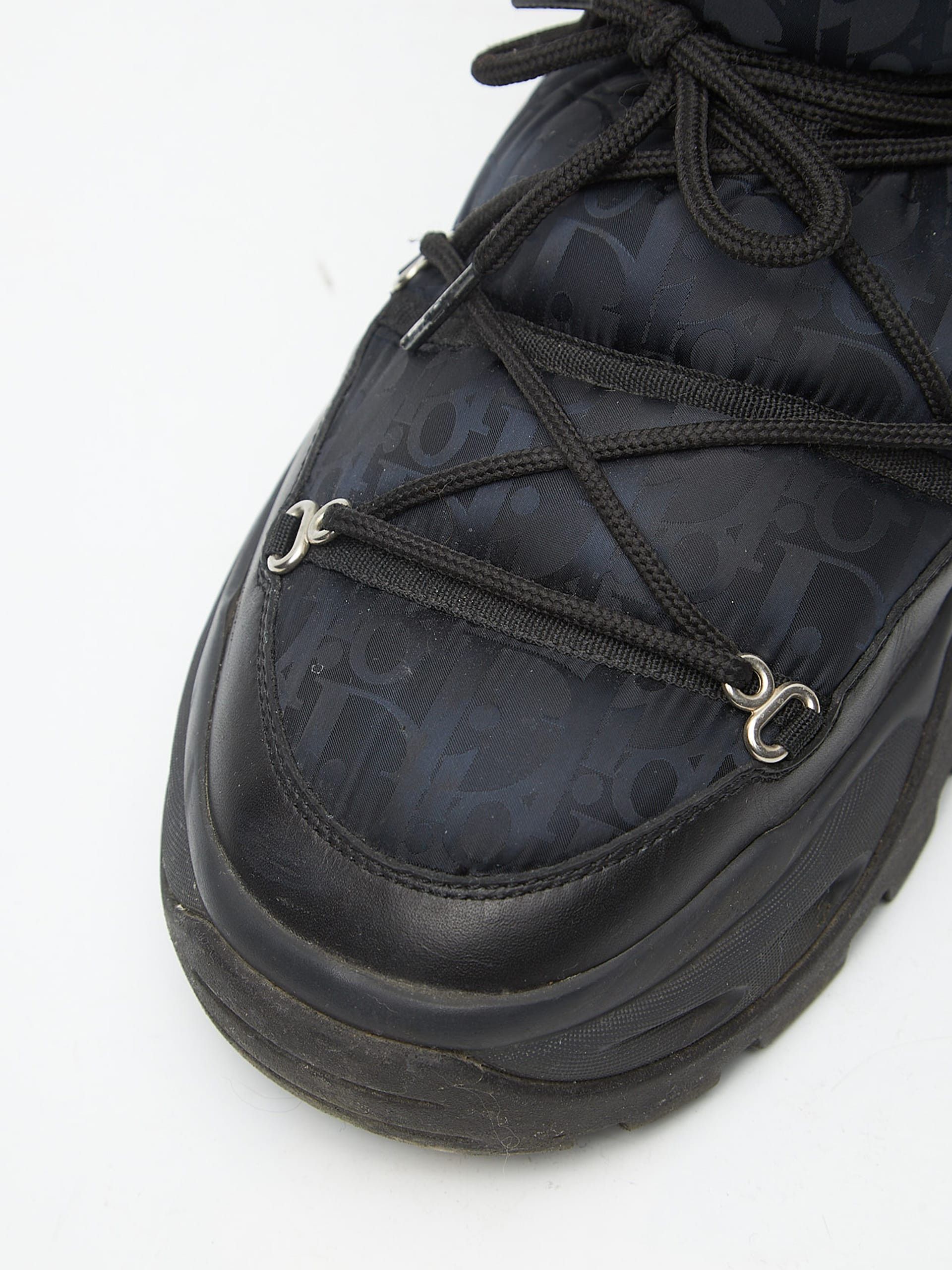 Dior Black and Navy Monogram Moon Boots Size US 12 / EU 45 - 4 Thumbnail