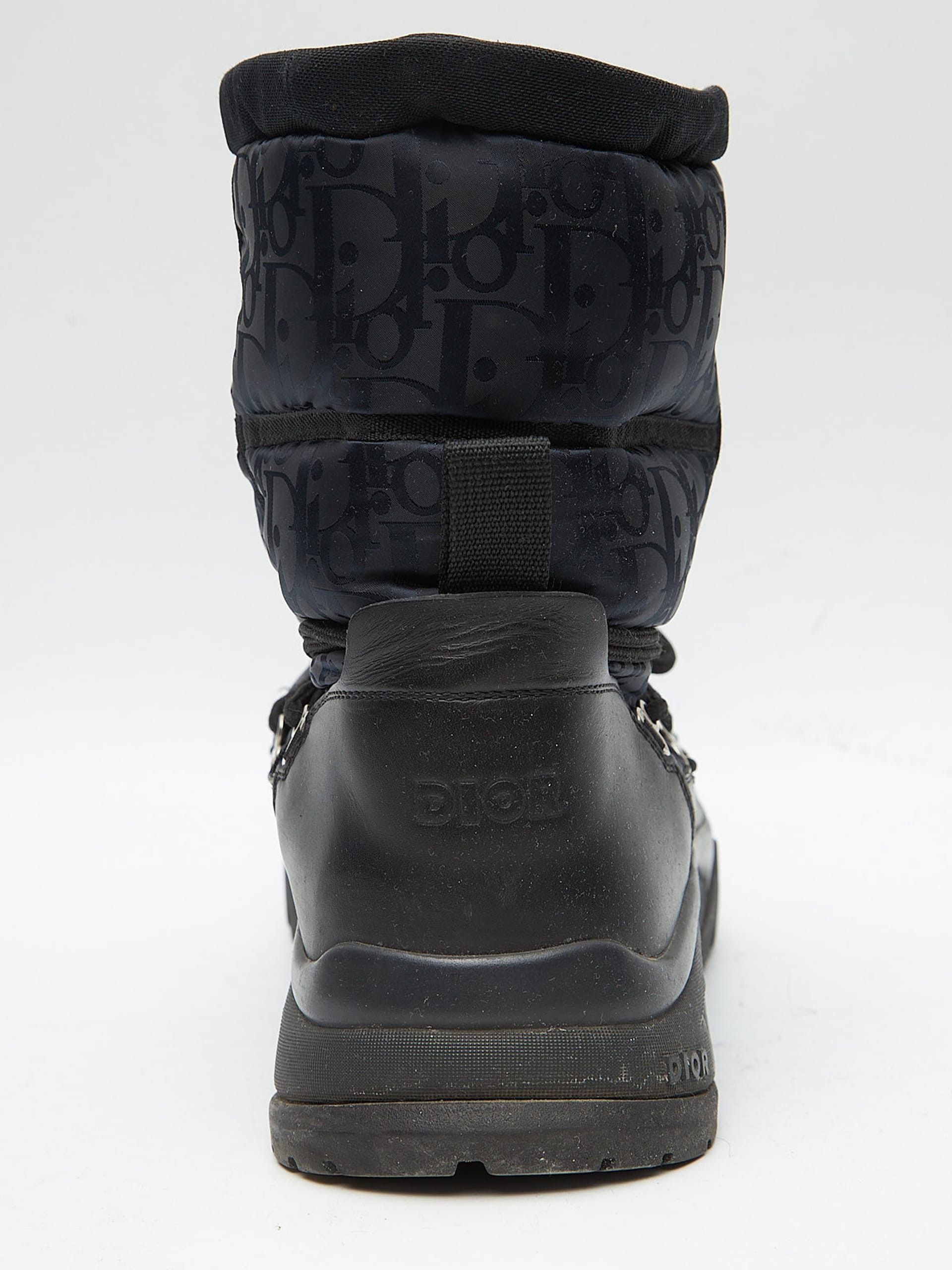 Dior Black and Navy Monogram Moon Boots Size US 12 / EU 45 - 6 Thumbnail