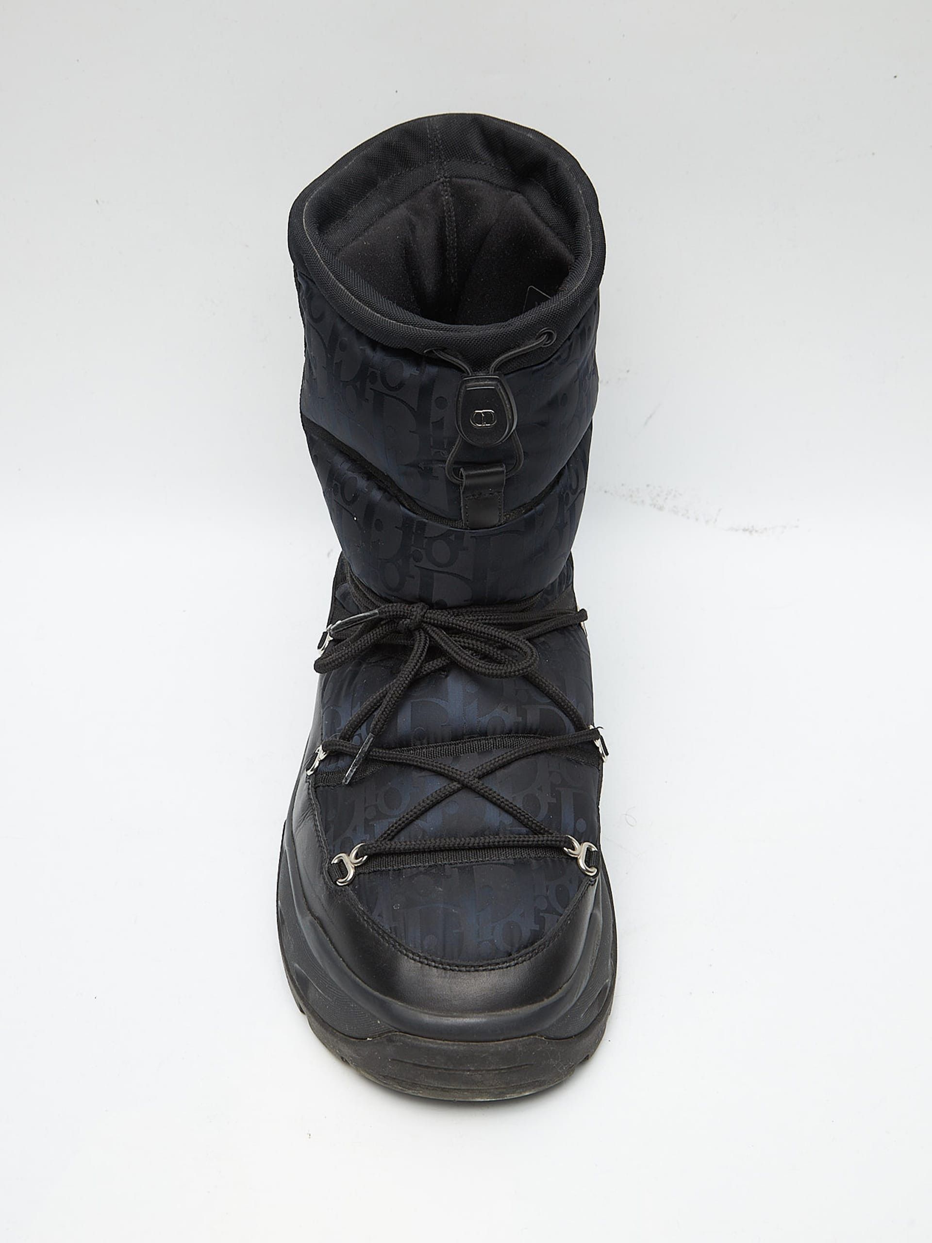 Dior Black and Navy Monogram Moon Boots Size US 12 / EU 45 - 5 Thumbnail