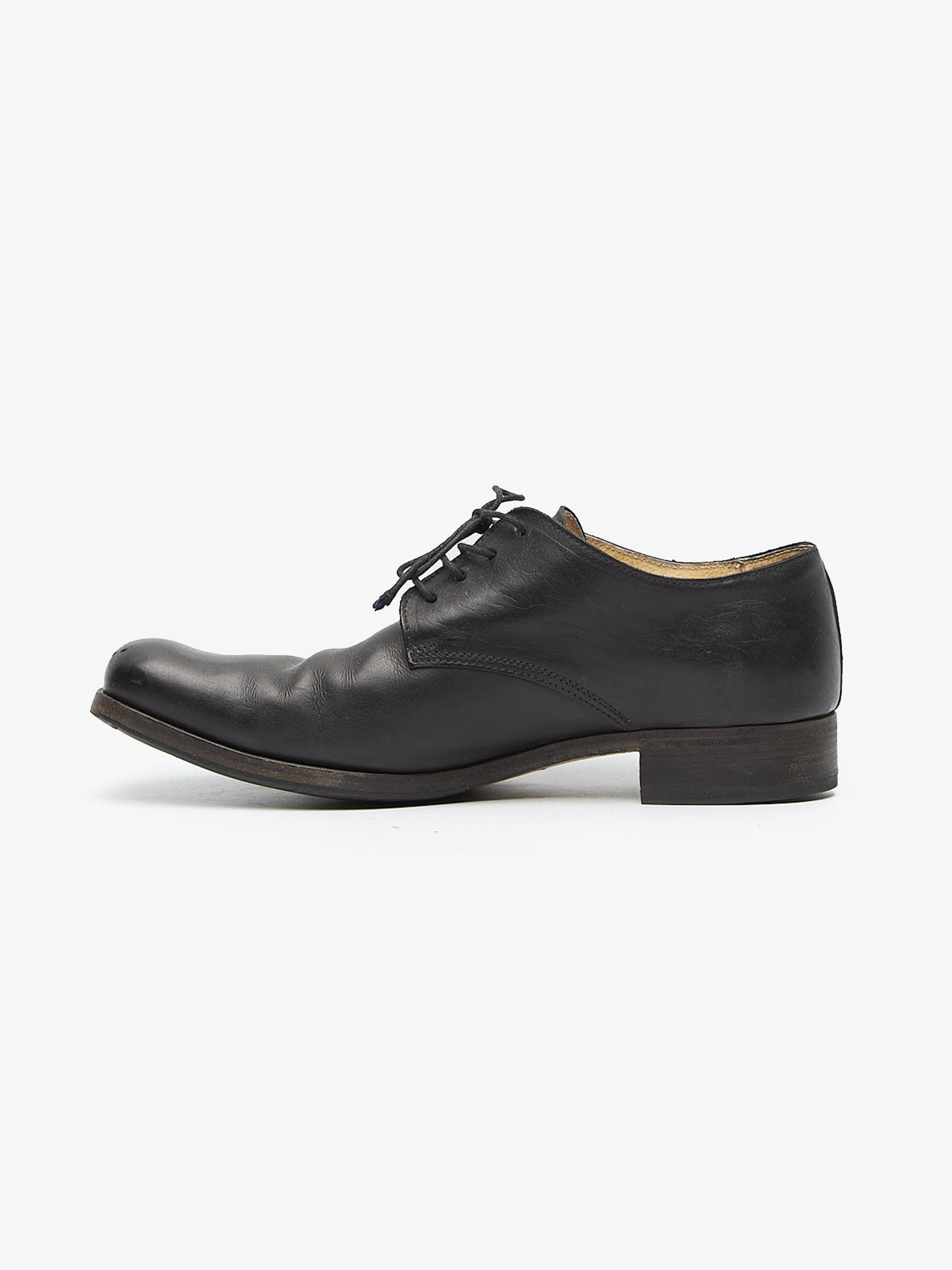 A1923 Black Leather Derby Shoes Size US 10 / EU 43 - 3 Thumbnail
