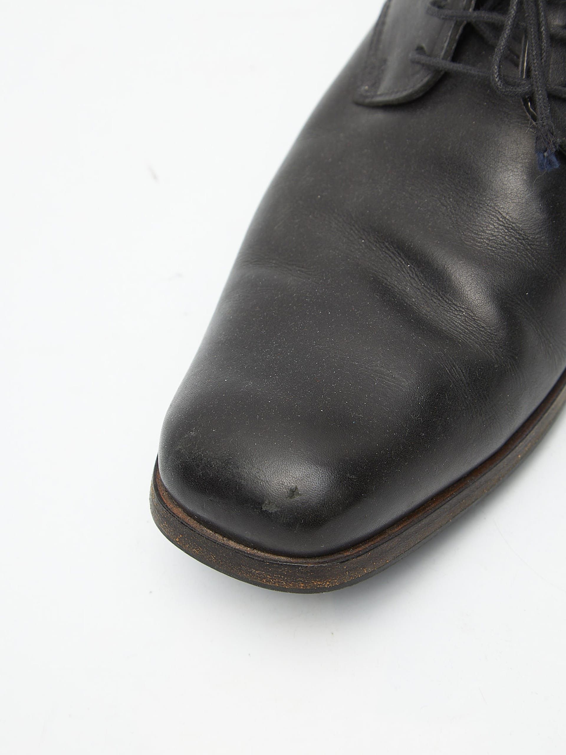 A1923 Black Leather Derby Shoes Size US 10 / EU 43 - 4 Thumbnail
