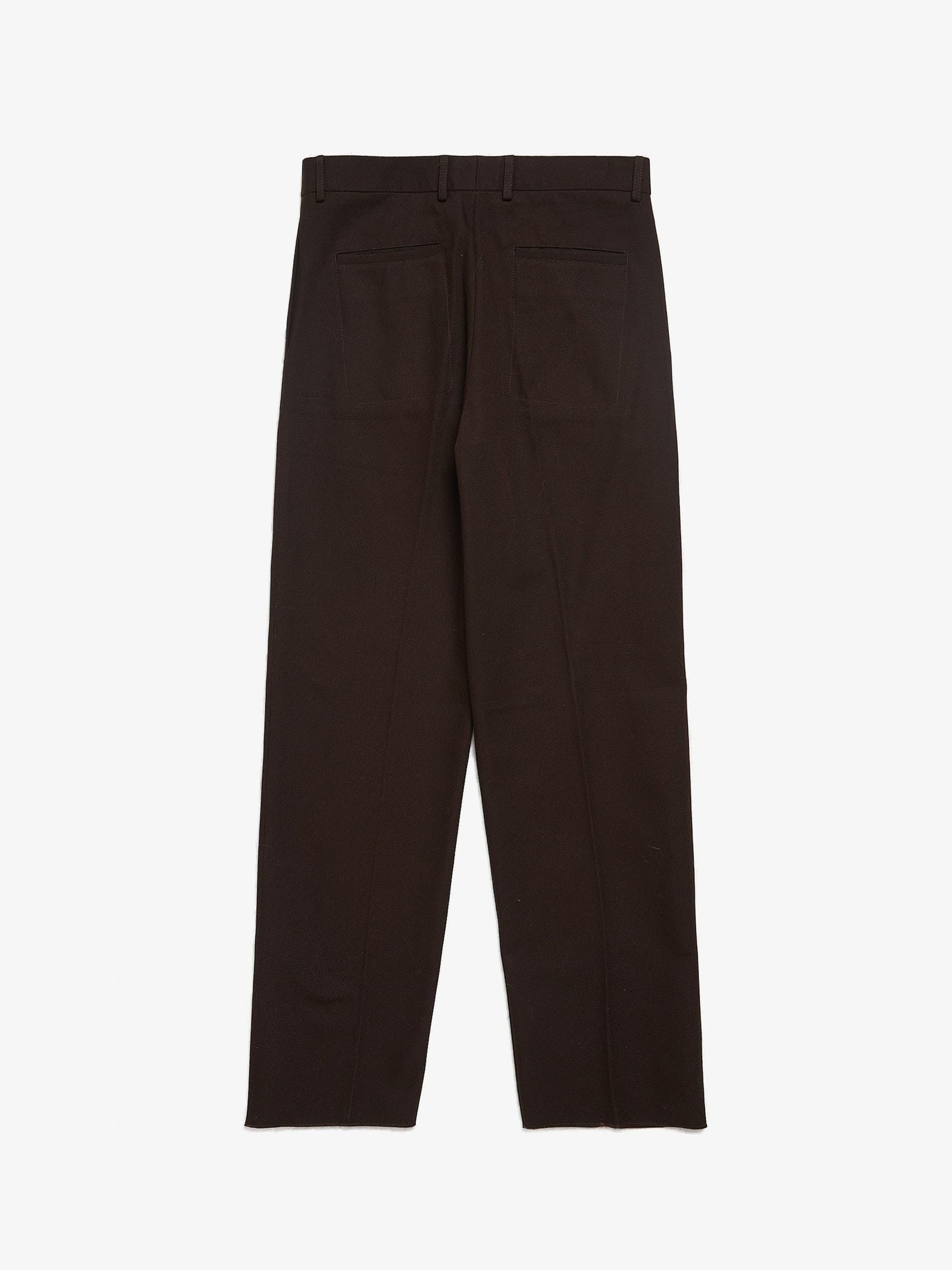 Loro Piana Brown Pleated Dense Cotton Trousers Size US 34 / EU 50 - 2 Thumbnail