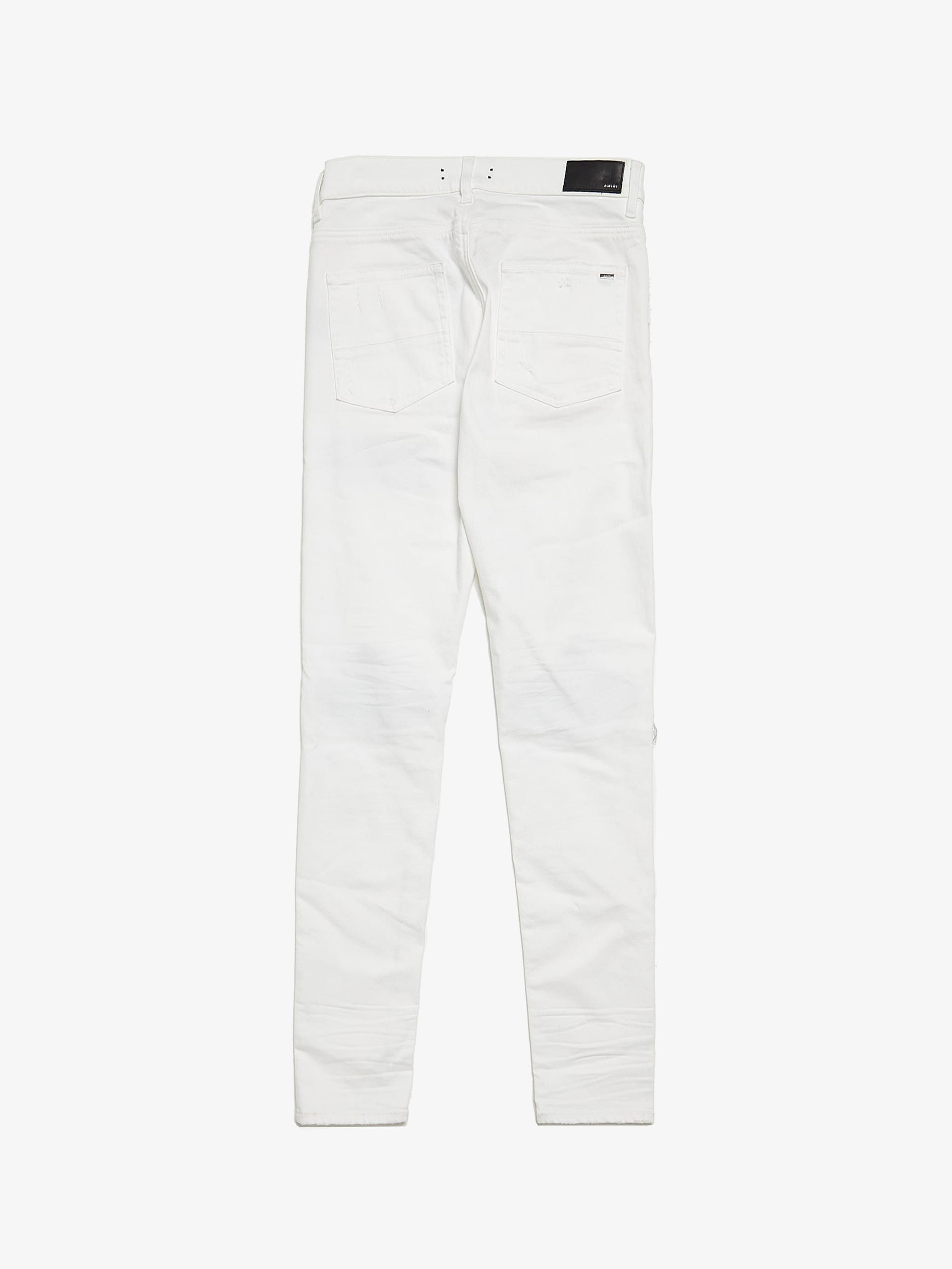 Amiri Total White Biker Patched Denim Size US 34 / EU 50 - 2 Thumbnail