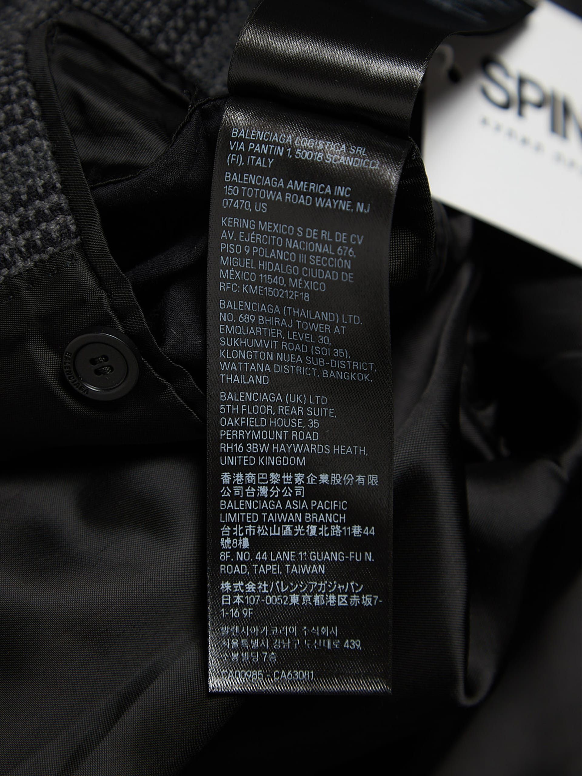 Balenciaga Gray Checkered Trouser Waist Hem Oversized Cotton Coat Size US XS / EU 42 / 0 - 6 Thumbnail