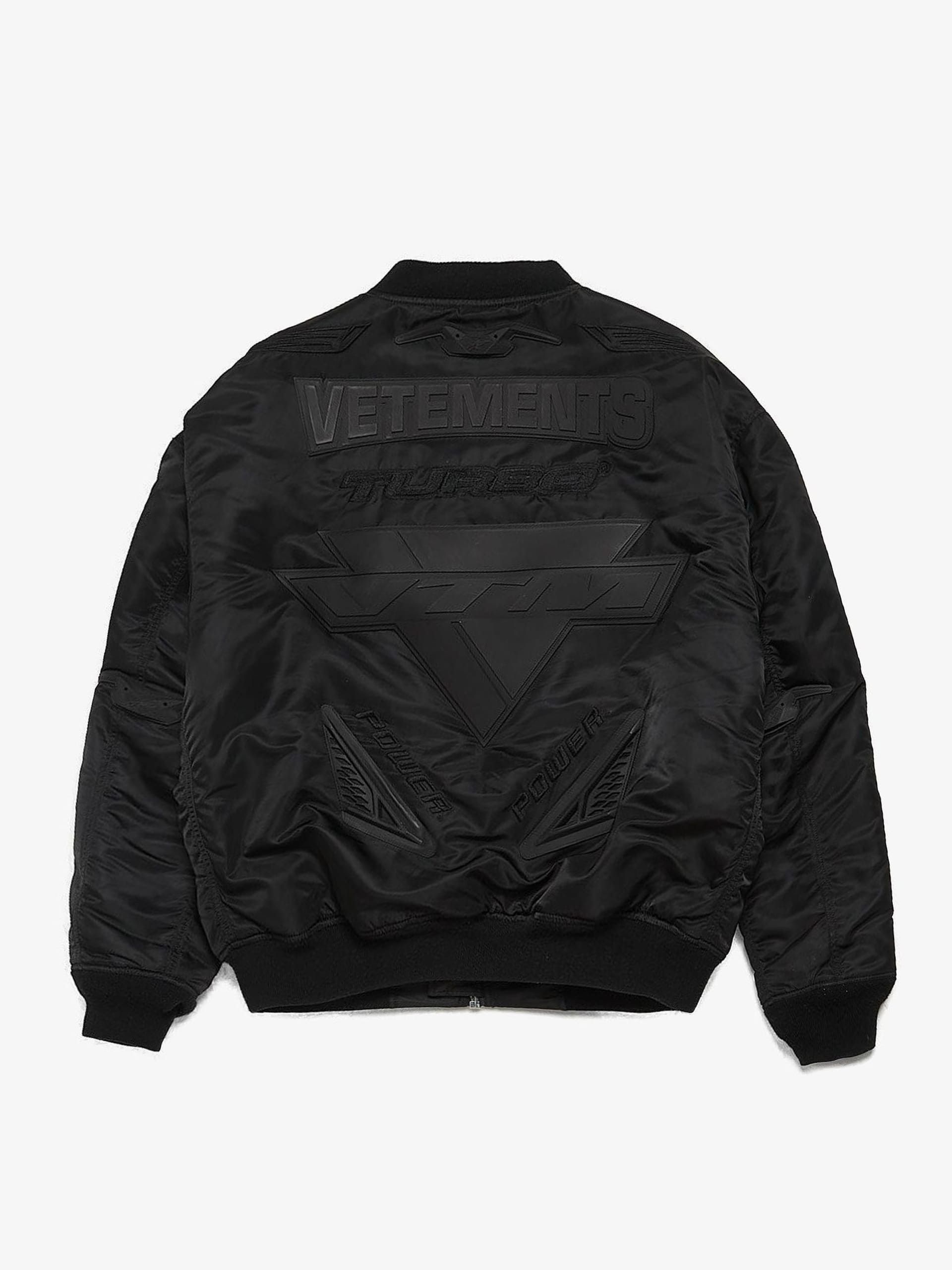 Vetements Black Patched Racing Nylon Bomber Jacket Size US S / EU 44-46 / 1 - 2 Thumbnail