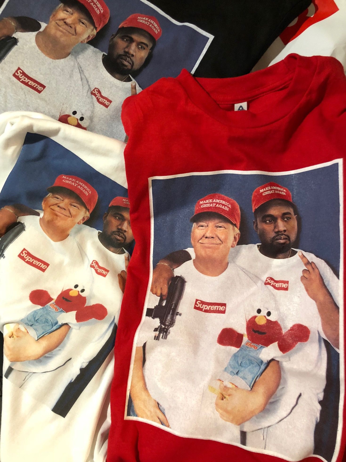 Trump kanye cheap supreme shirt