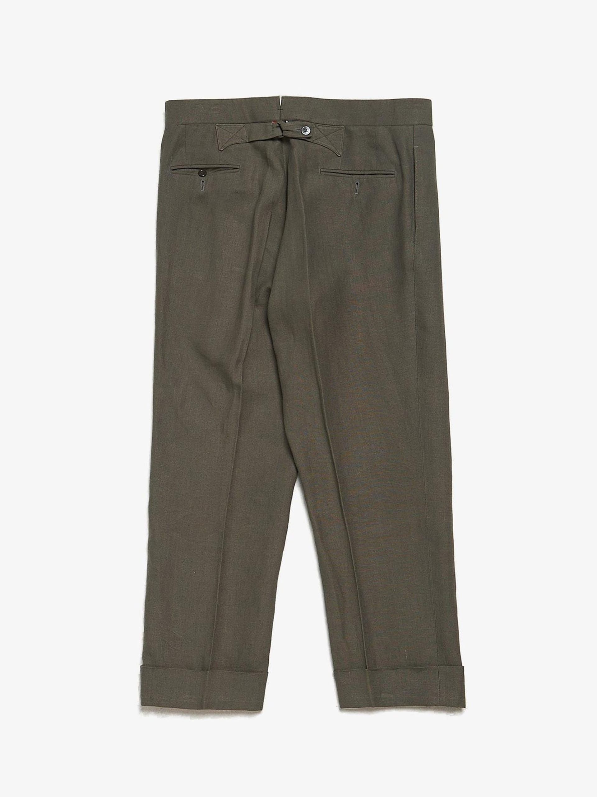 Thom Browne Gray-Green Rolled Up Hem Suit Trousers Size US 34 / EU 50 - 2 Thumbnail
