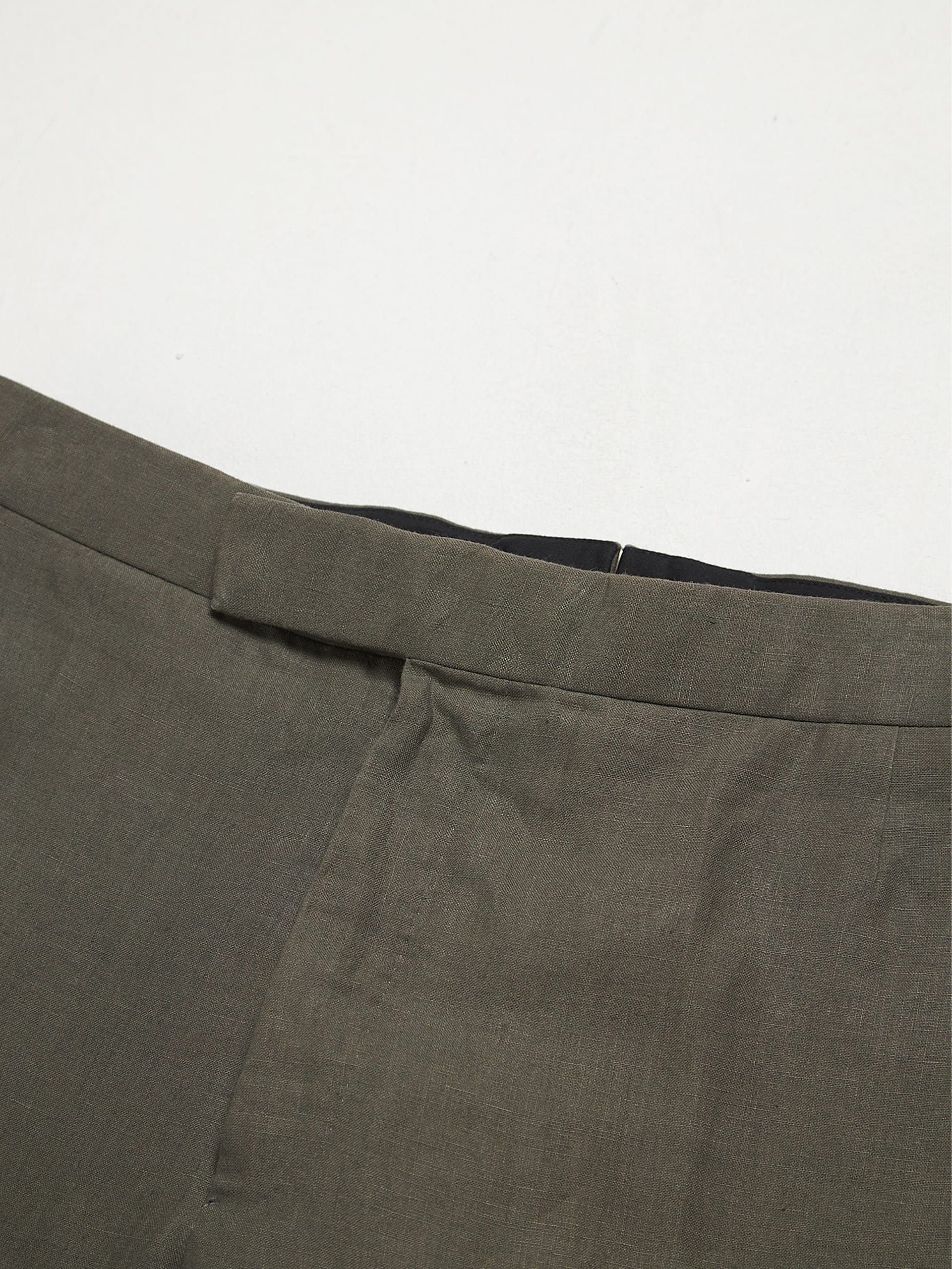 Thom Browne Gray-Green Rolled Up Hem Suit Trousers Size US 34 / EU 50 - 3 Thumbnail