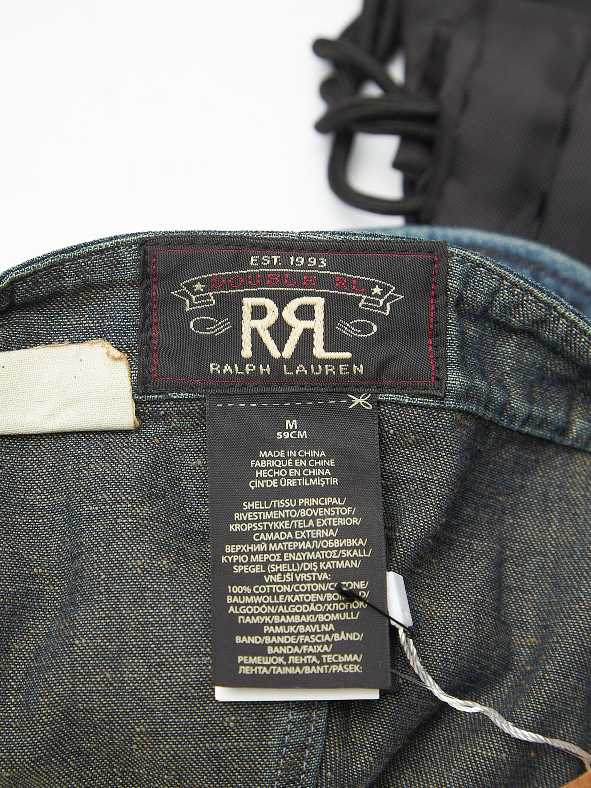 Ralph Lauren Navy Striped Cotton Denim Cap Size ONE SIZE - 4 Thumbnail