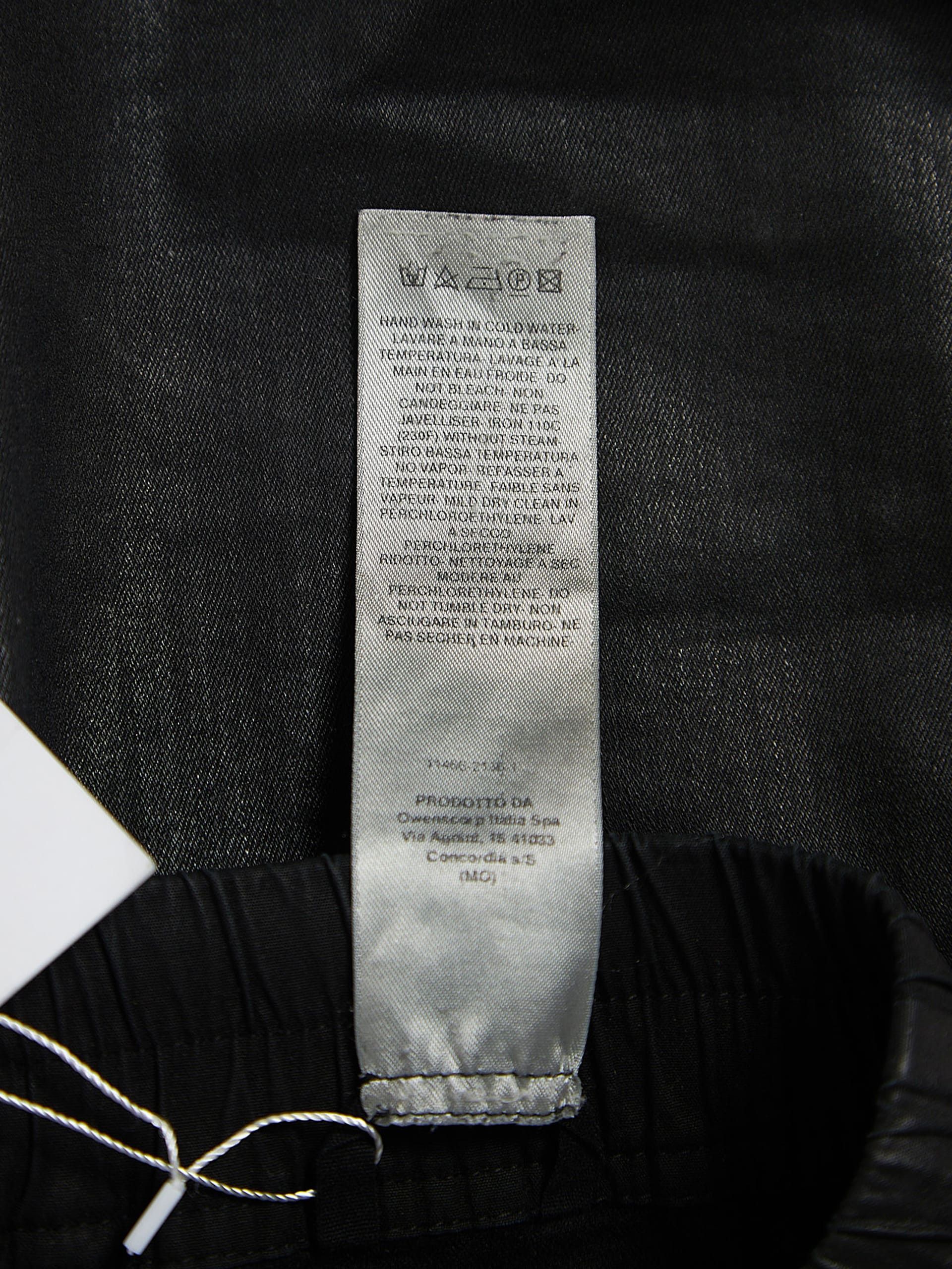 Rick Owens Drkshdw Black Waxed Drop Crotch Pants Size US 27 - 5 Thumbnail