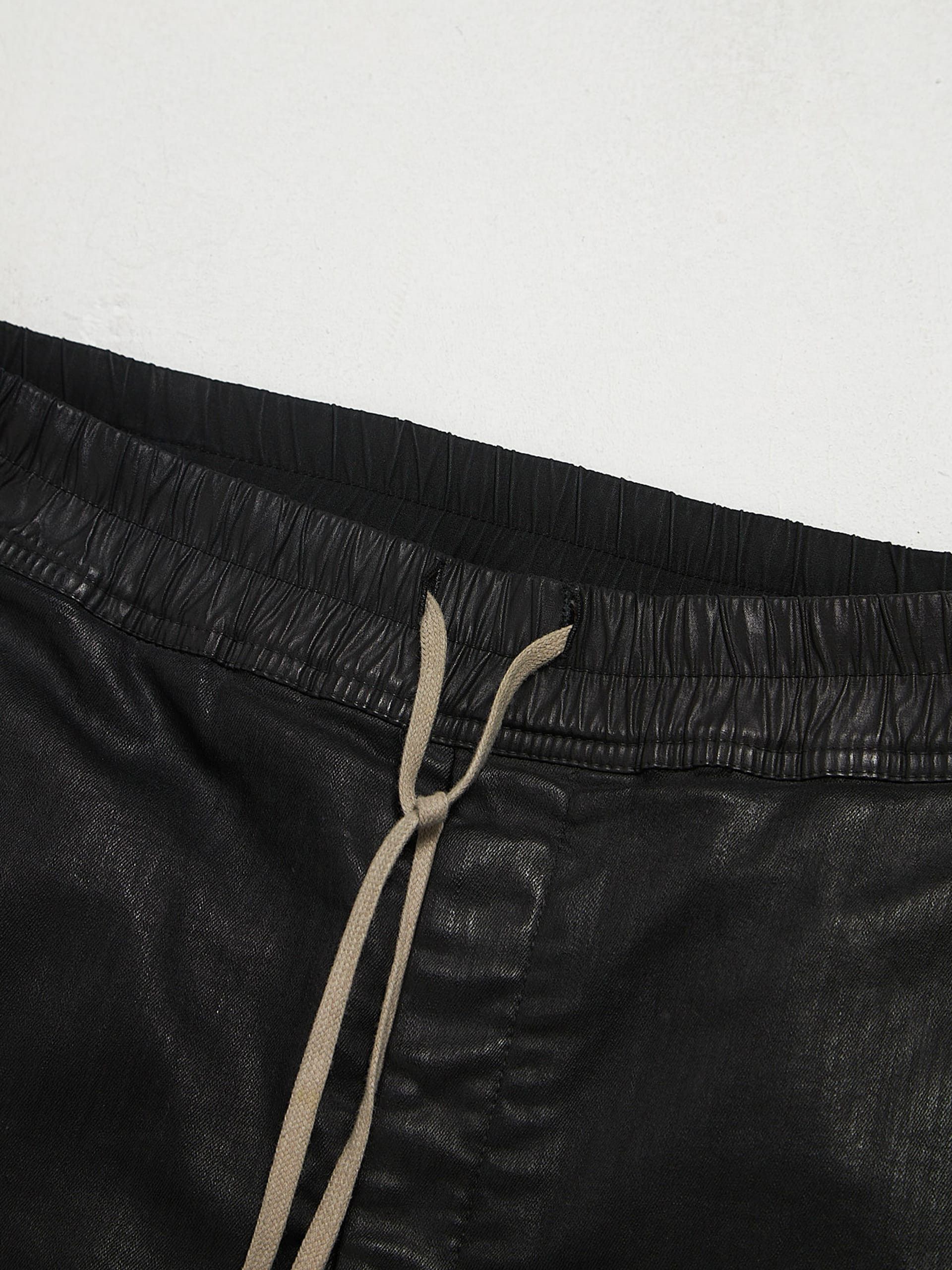 Rick Owens Drkshdw Black Waxed Drop Crotch Pants Size US 27 - 3 Thumbnail