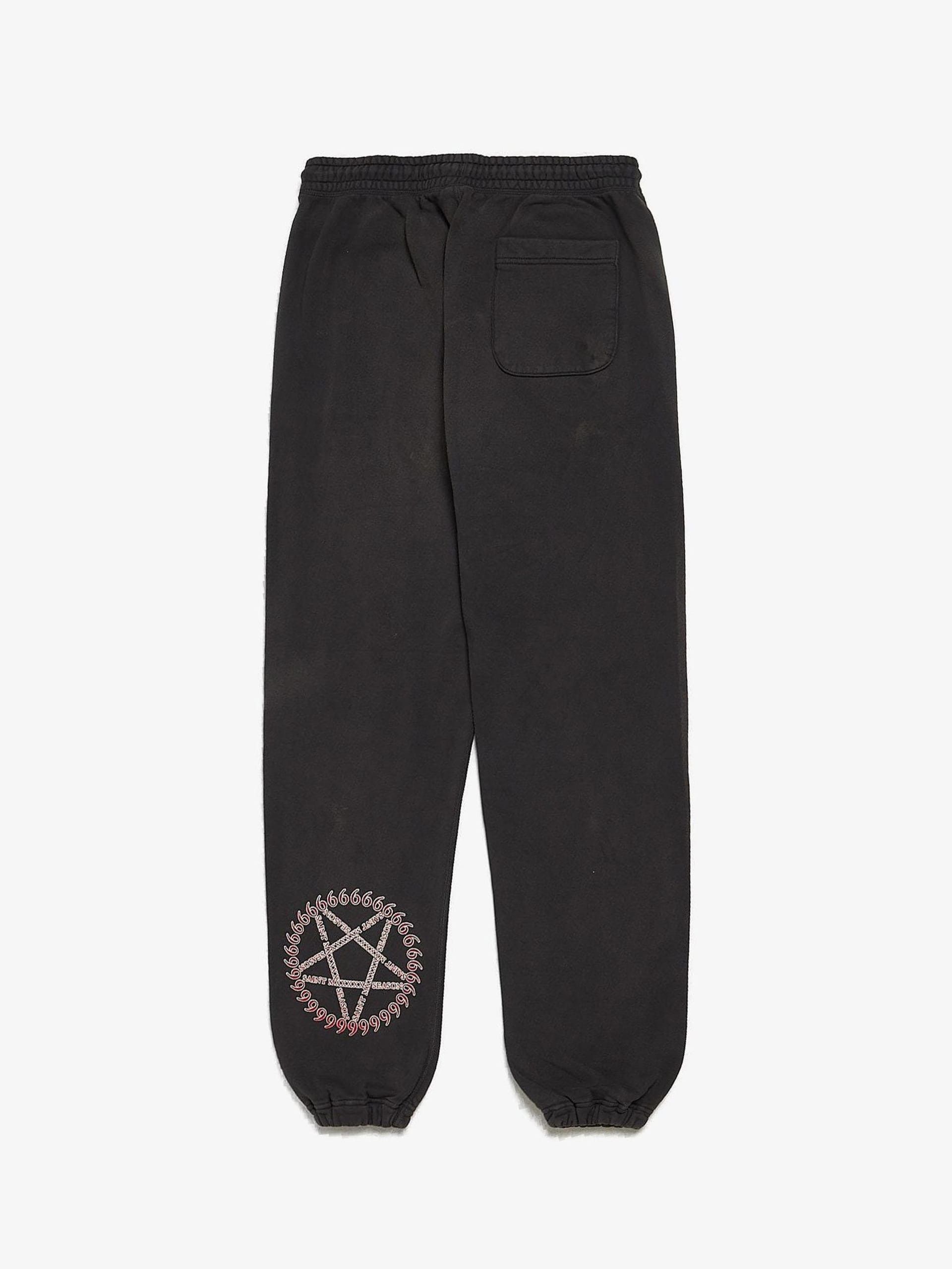 Saint Michael Gray Printed Cotton Sweatpants Size US 33 - 2 Thumbnail