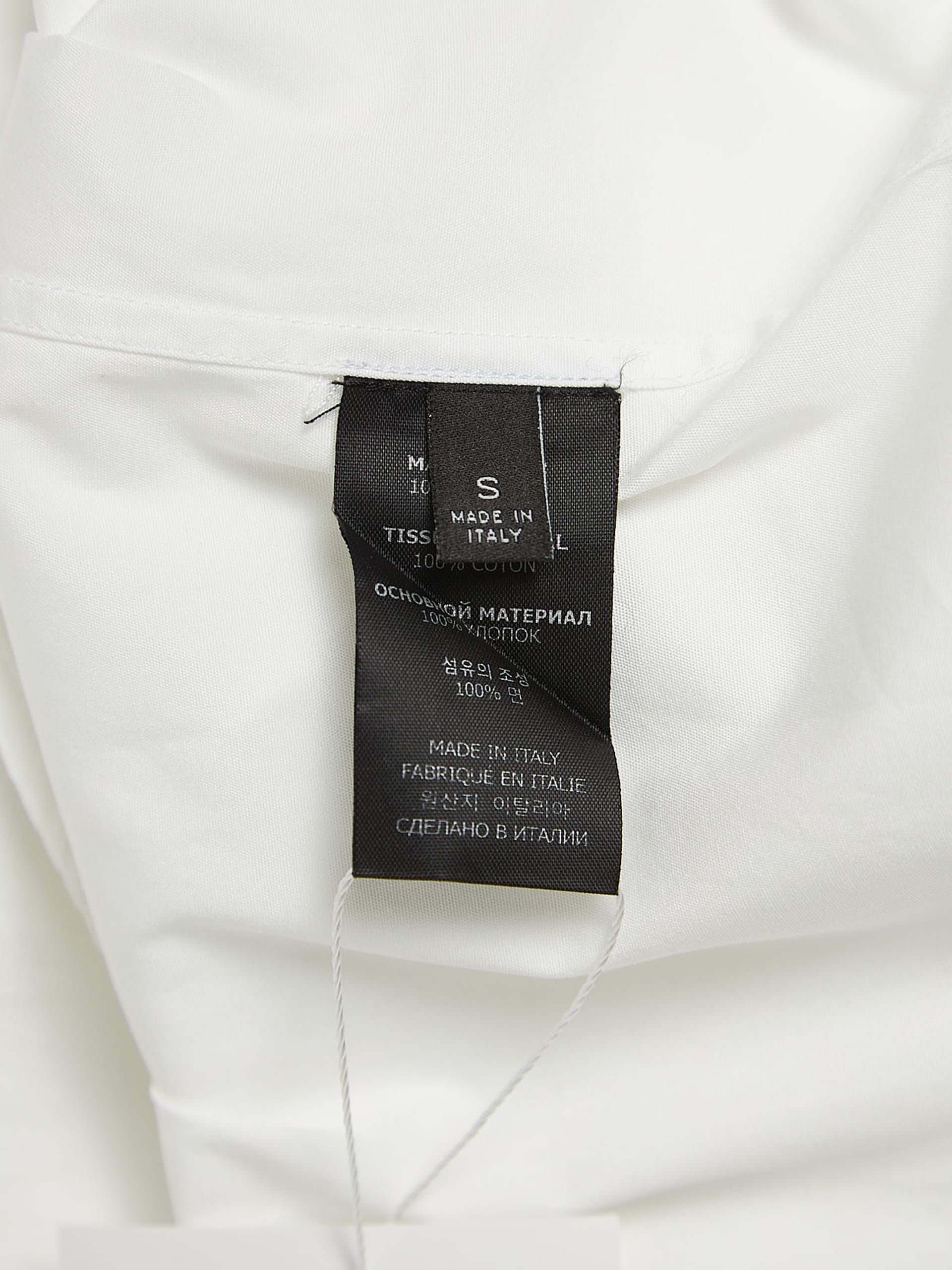 Vetements White Front and Back Text Printed Oversized Cotton Overshirt Size US S / EU 44-46 / 1 - 3 Thumbnail