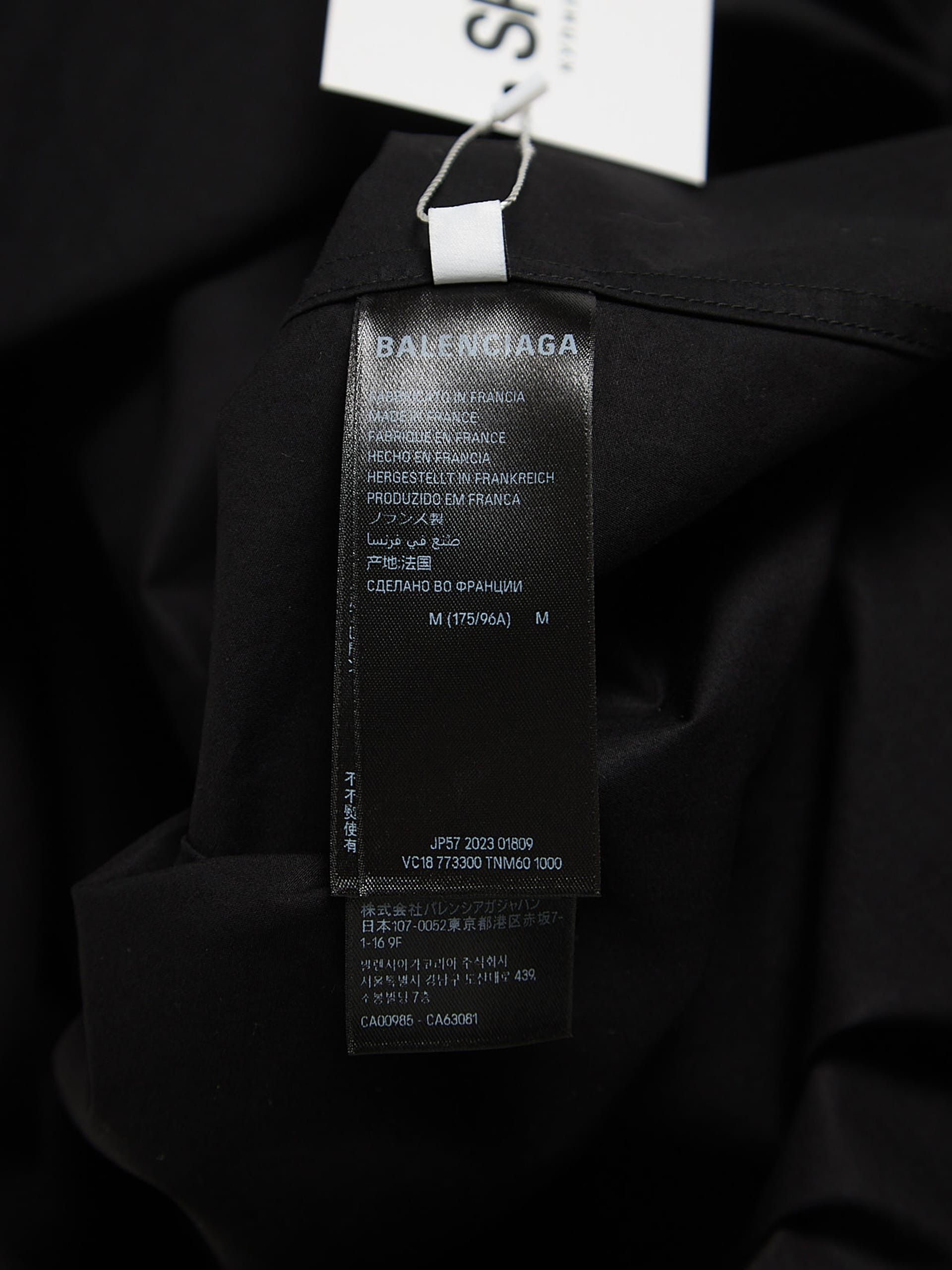 Balenciaga Black Oversized Cotton Overshirt Size US M / EU 48-50 / 2 - 4 Thumbnail