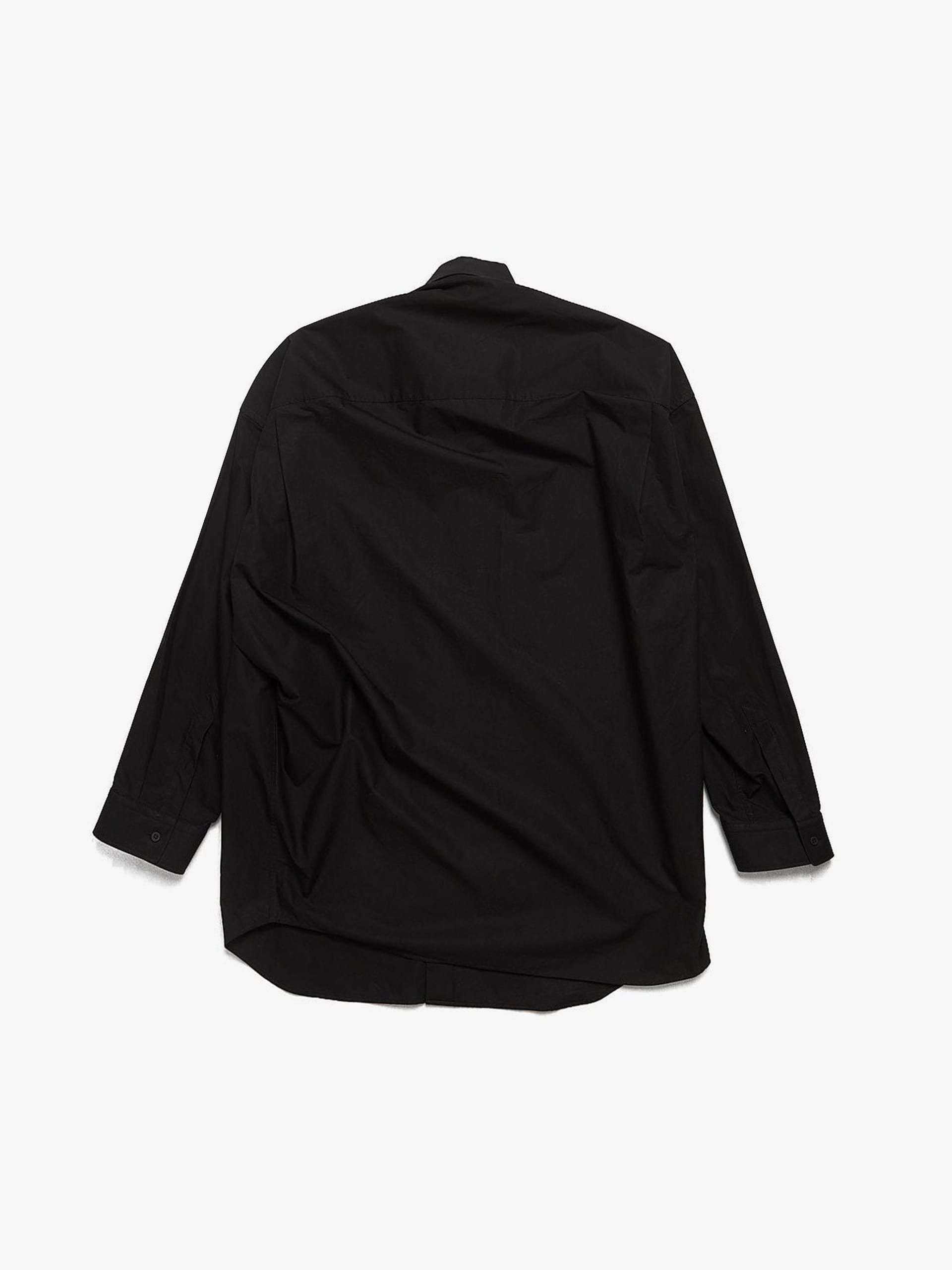 Balenciaga Black Oversized Cotton Overshirt Size US M / EU 48-50 / 2 - 2 Thumbnail