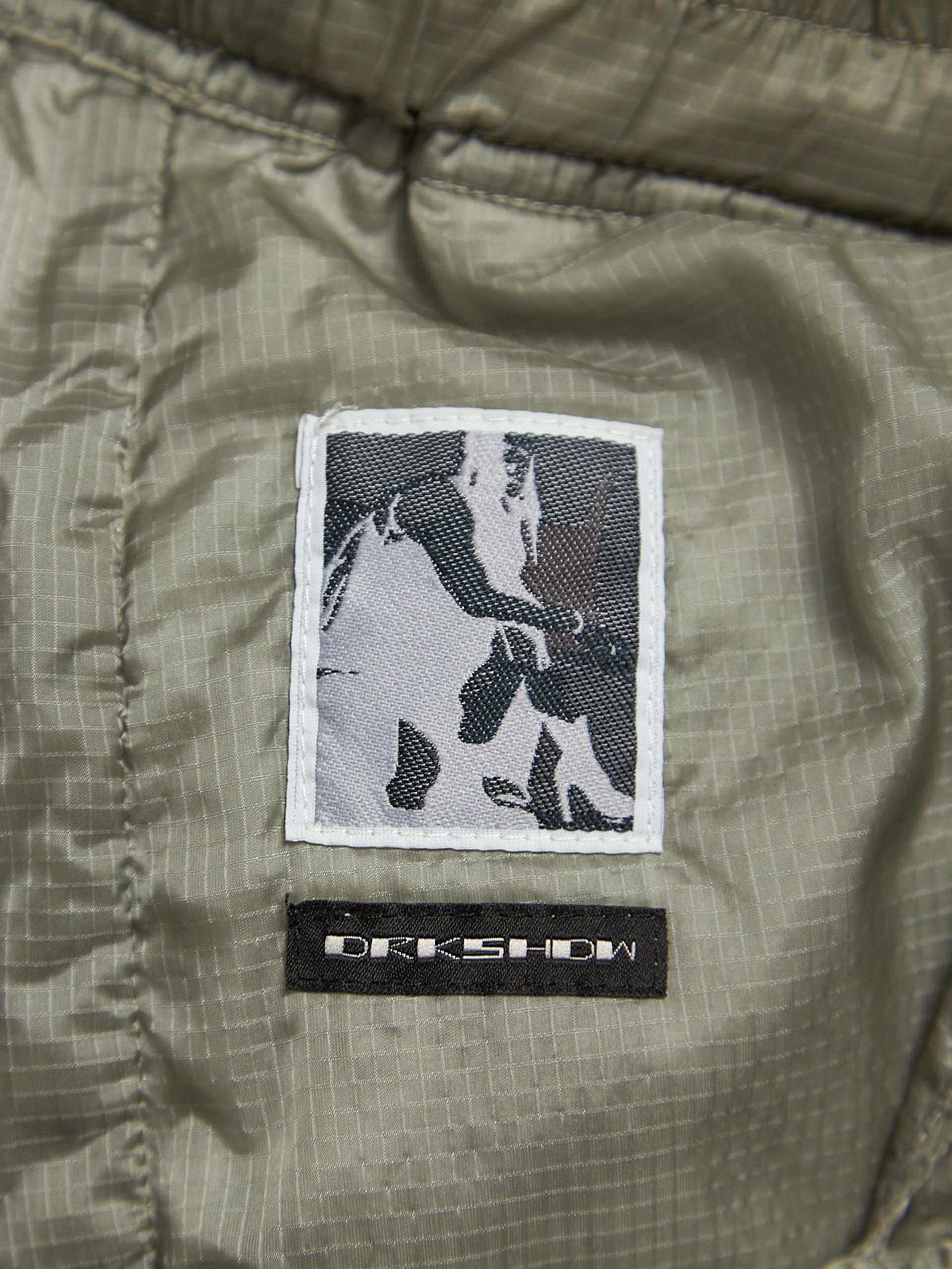 Rick Owens Drkshdw Gray Drawstring Ripstop Polyamide Pants Size US 33 - 4 Thumbnail