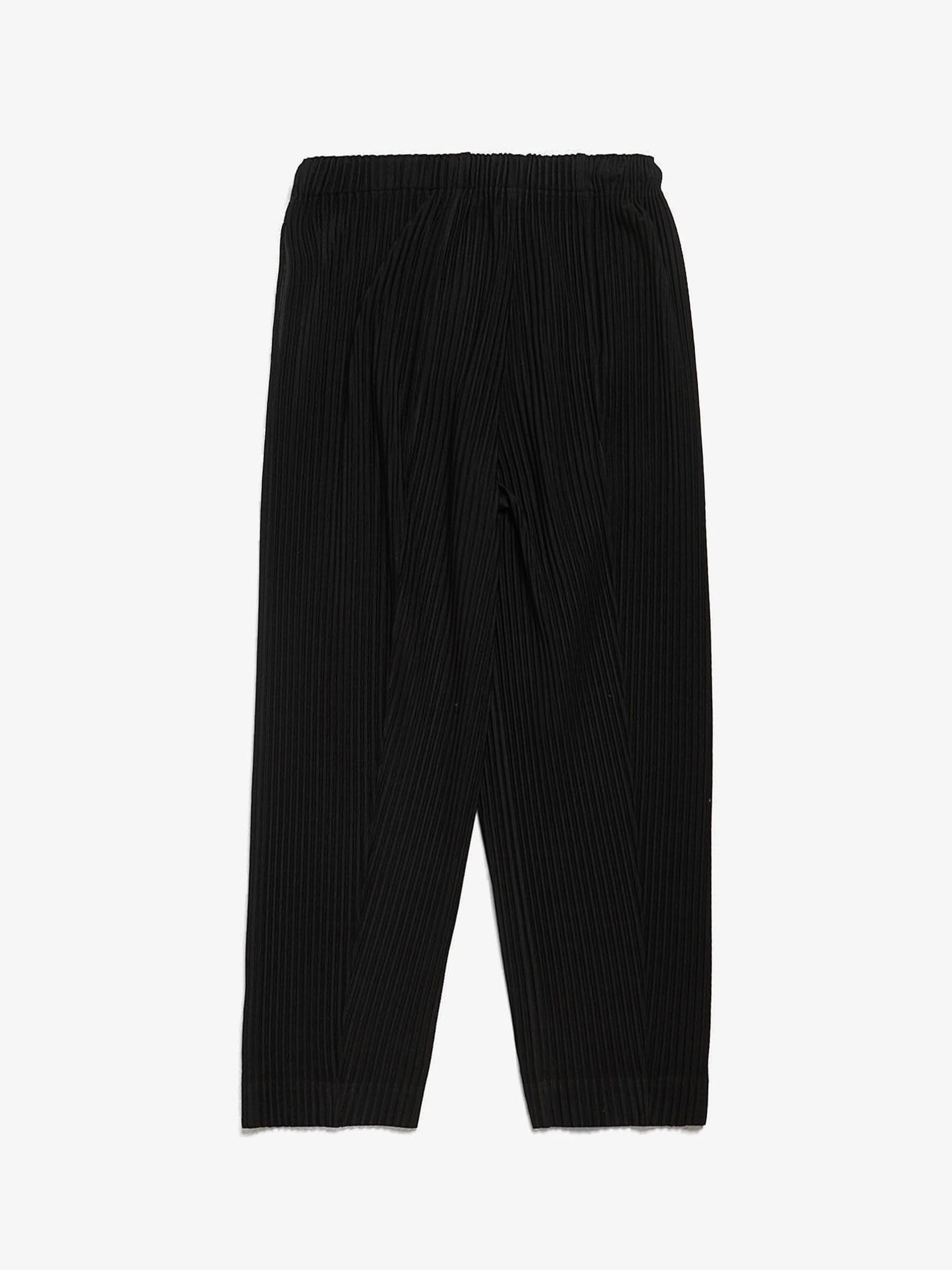 Issey Miyake Black Pleated Polyester Pants Size US 33 - 2 Thumbnail